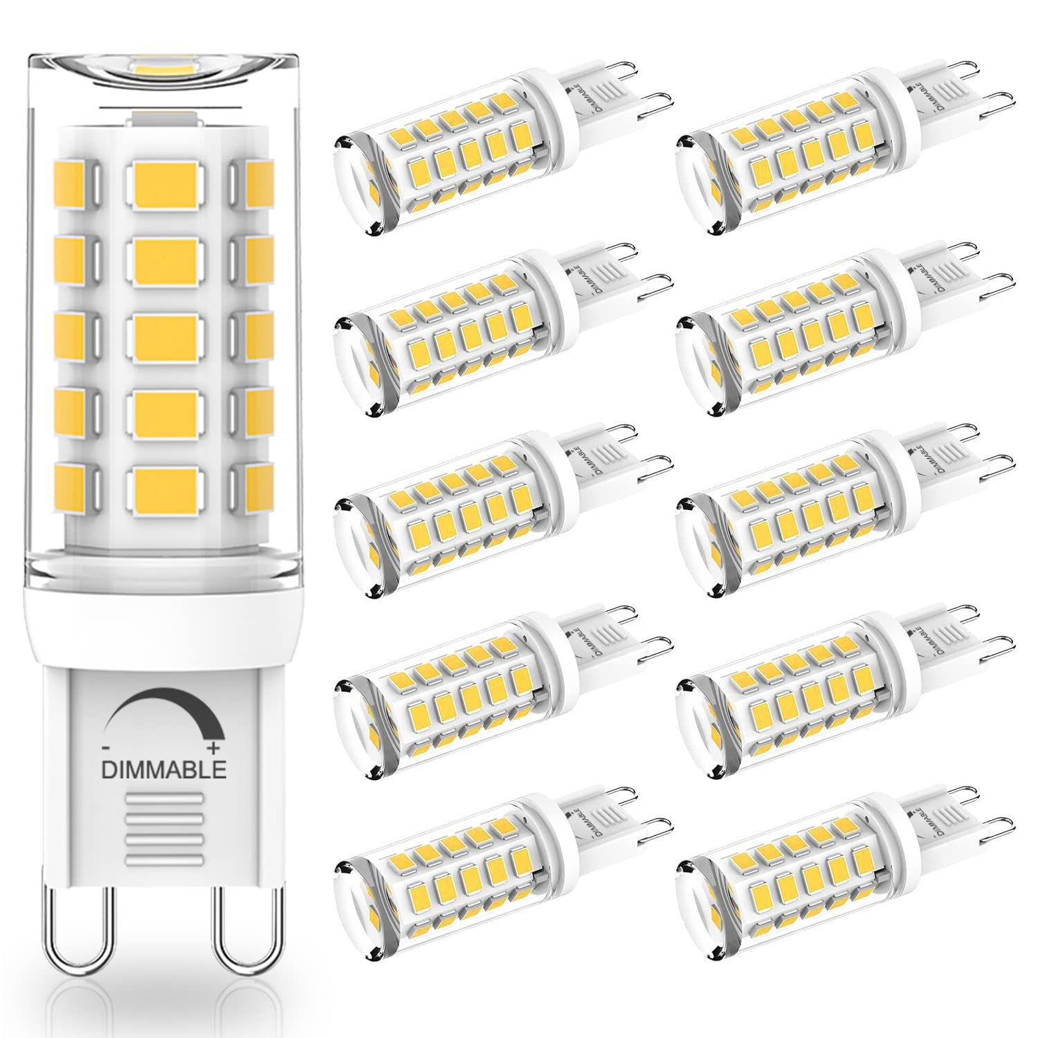 YUIIP G9 LED Bulb Dimmable 4W, 4000K Natural White, 360° Beam Angle, Pack of 10