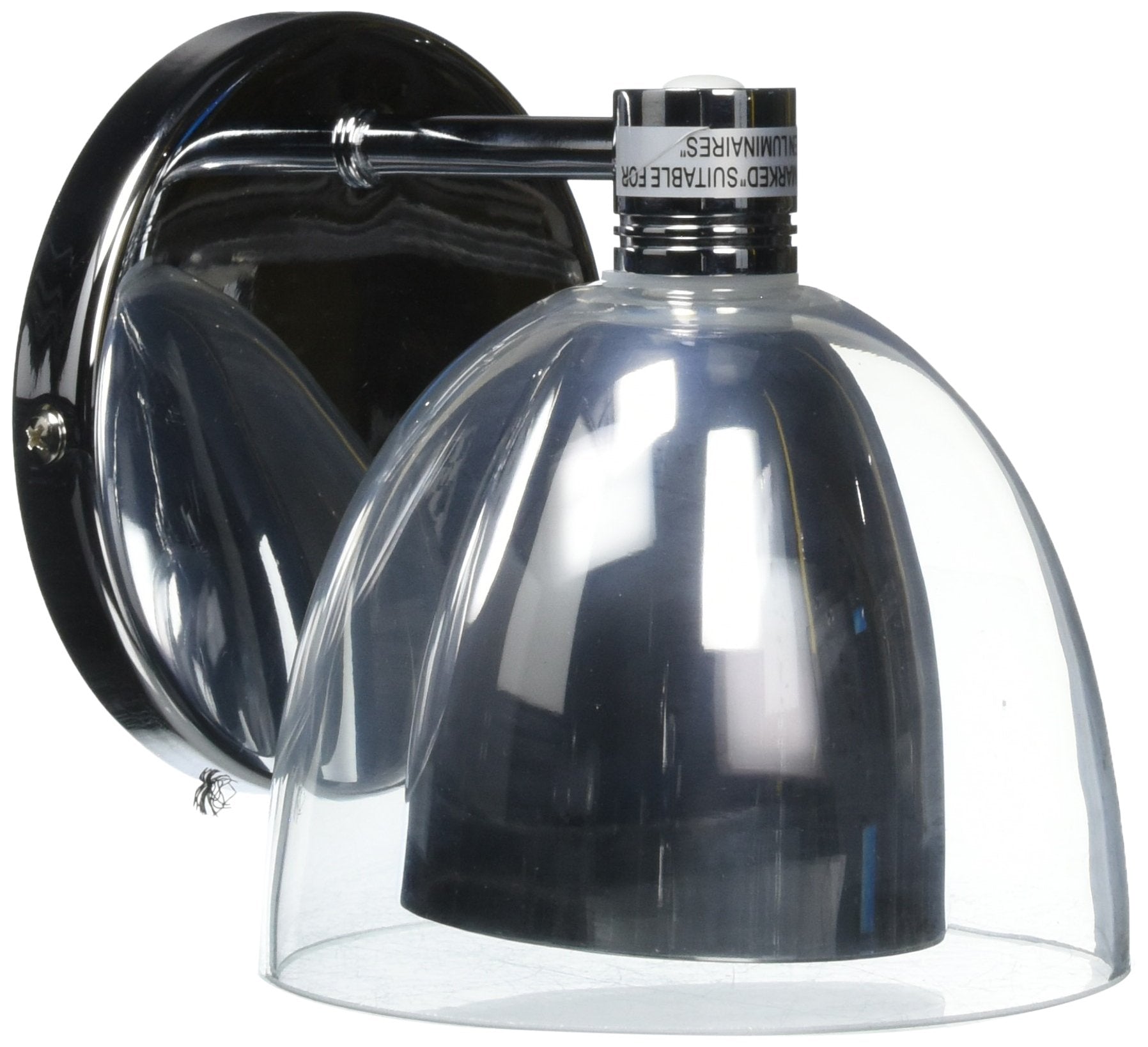 Jesco Lighting WS215-CHWH Lina Series 1-Light Wall Sconce, Metal, 40W, White/Chrome