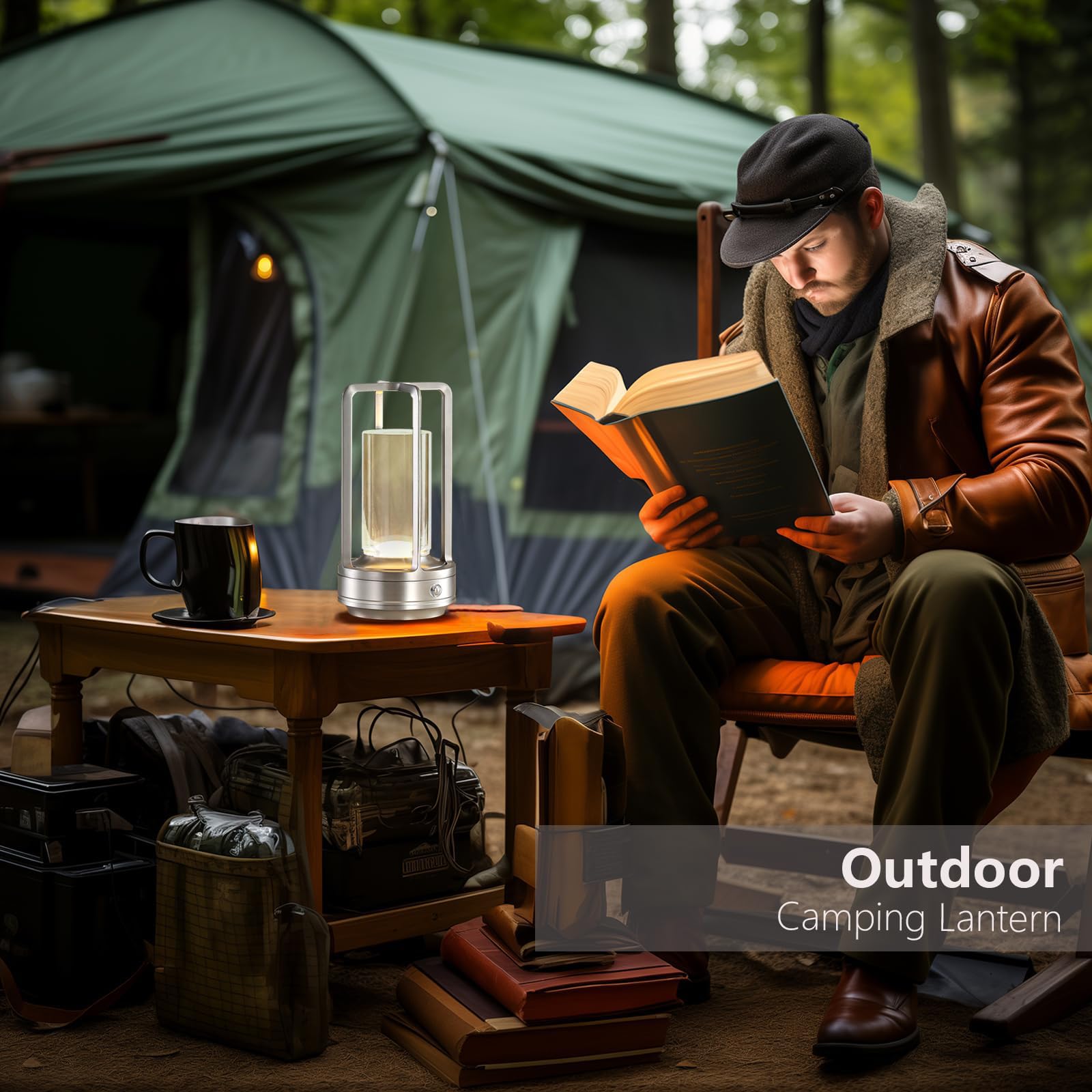 Portable Metal Table Lamp,Rechargeable Cordless Led Lamp For Indoor Outdoor, 3 Colour 4000Ma Infinitely Dimming Battery Powered