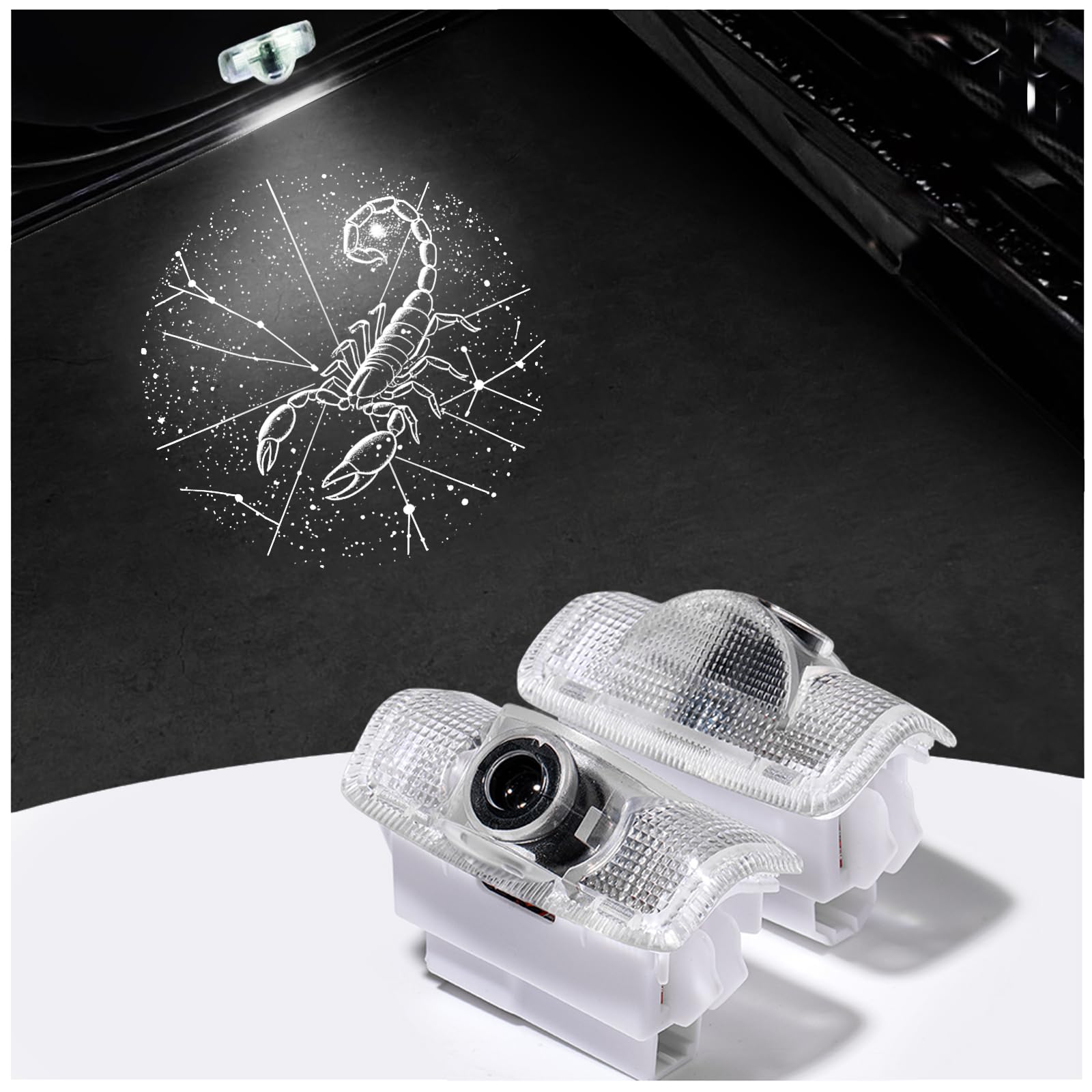 Never Fade HD Car Door Lights Zodiac Logo