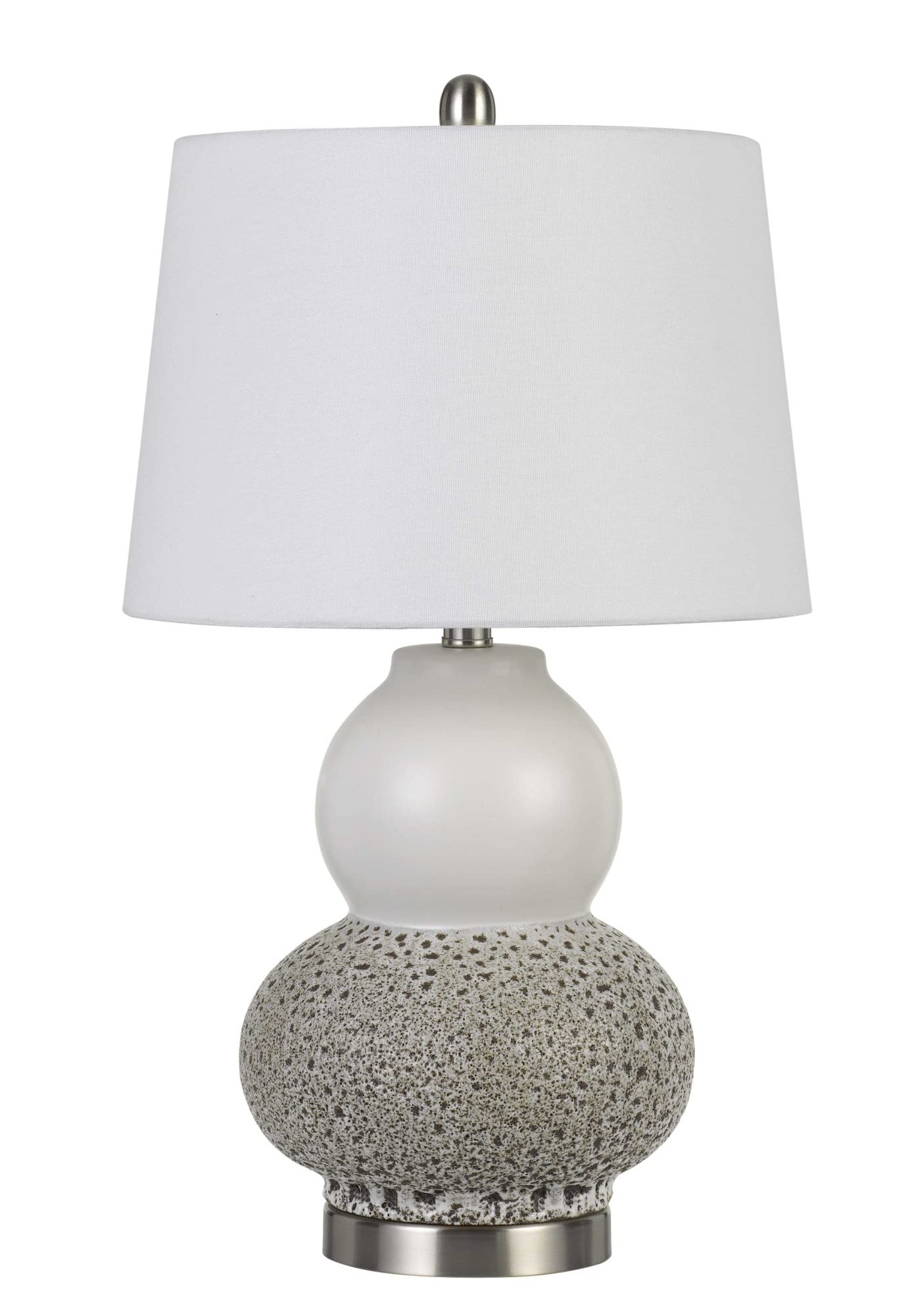 Cal Lighting Bo-2849Tb-2 Transitional Two Light Table Lamp From Aigio Collection In Gray Finish, 14.00 Inches