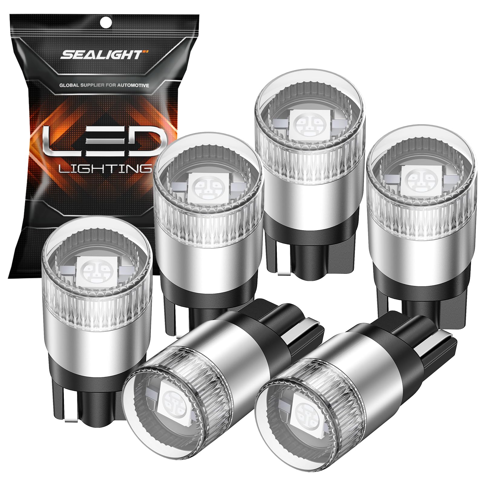 Sealight 194 Led Bulb Blue, 168 2825 T10 W5W Bright Led Chips, Dashboard Light, Dome Light, Map Light, Door Light, Courtesy Ligh