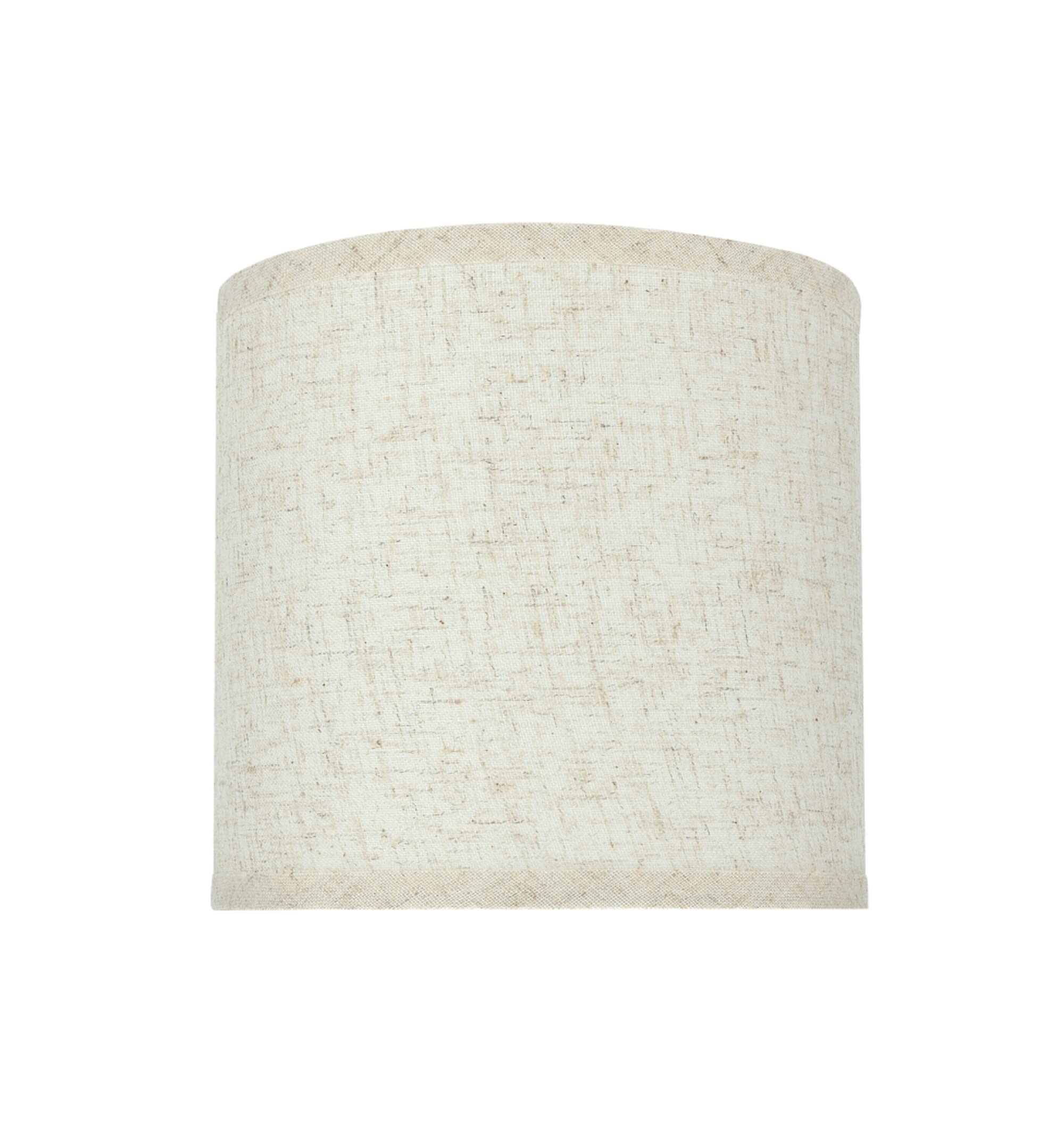 Aspen Creative Drum Lamp Shade, Flaxen Linen, 8in Wide, Model 31051A