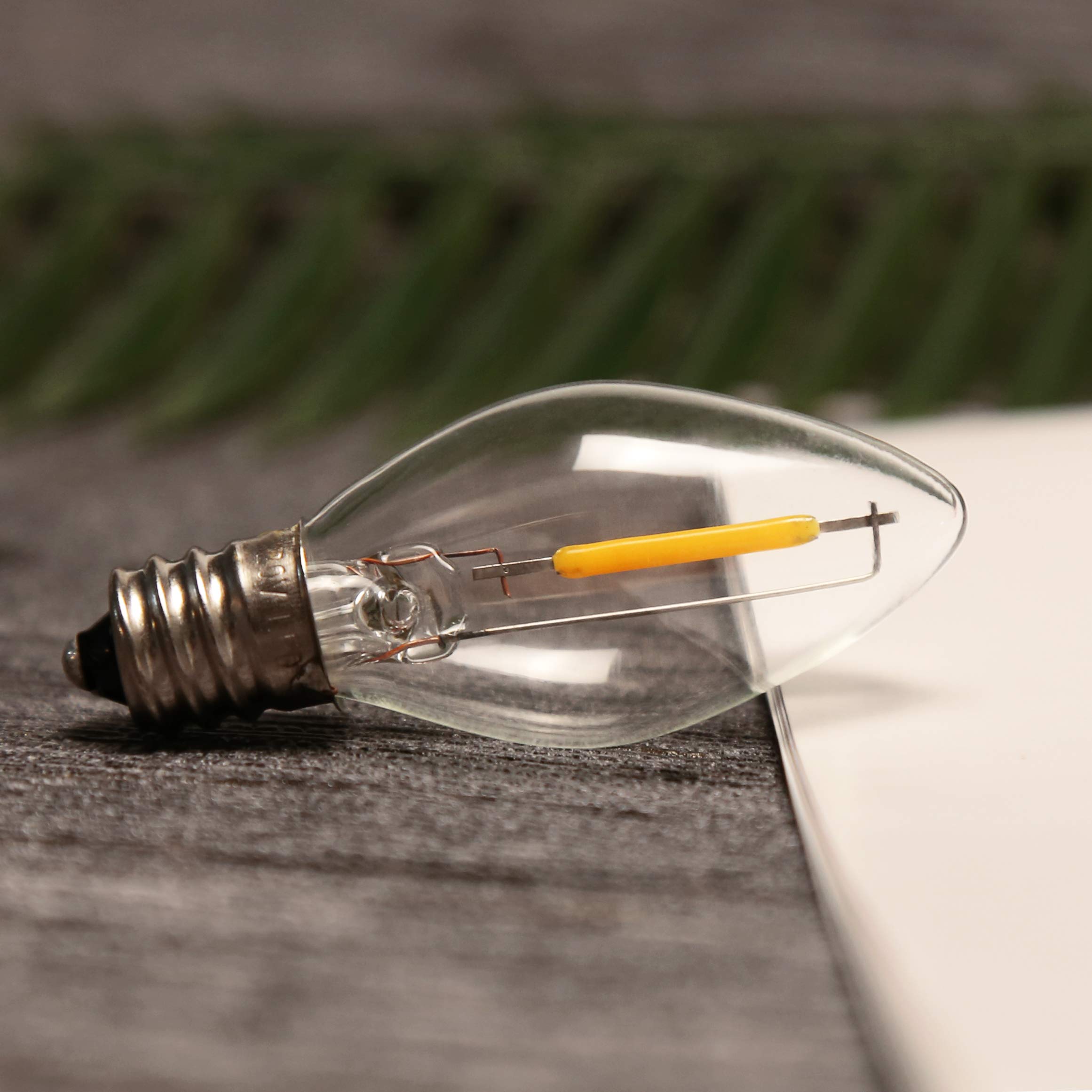 Myemitting Night Light Bulb – C7 E12 Base Salt Lamp Bulbs, 0.6 Watt Equivalent 7W Incandescent Bulb, Warm White 2700K, Window Candles & Chandeliers Replacement Bulb, 6 Pack