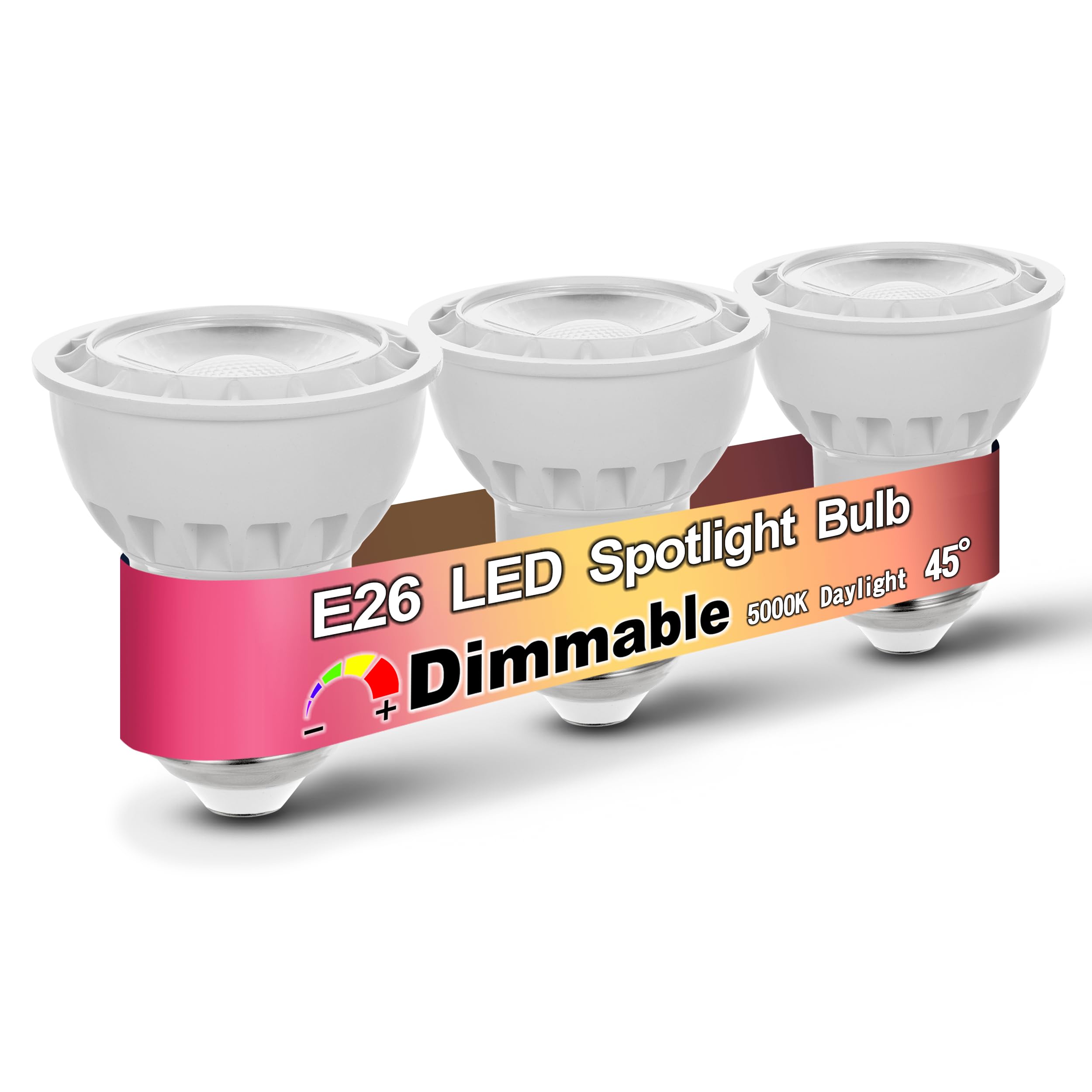 Heifymi Dimmable Par16 Led Short Neck Recessed Spotlight Bulb, E26 Medium Base Curio Cabinet Light Bulbs, 6W(60 Watt Equivalent)