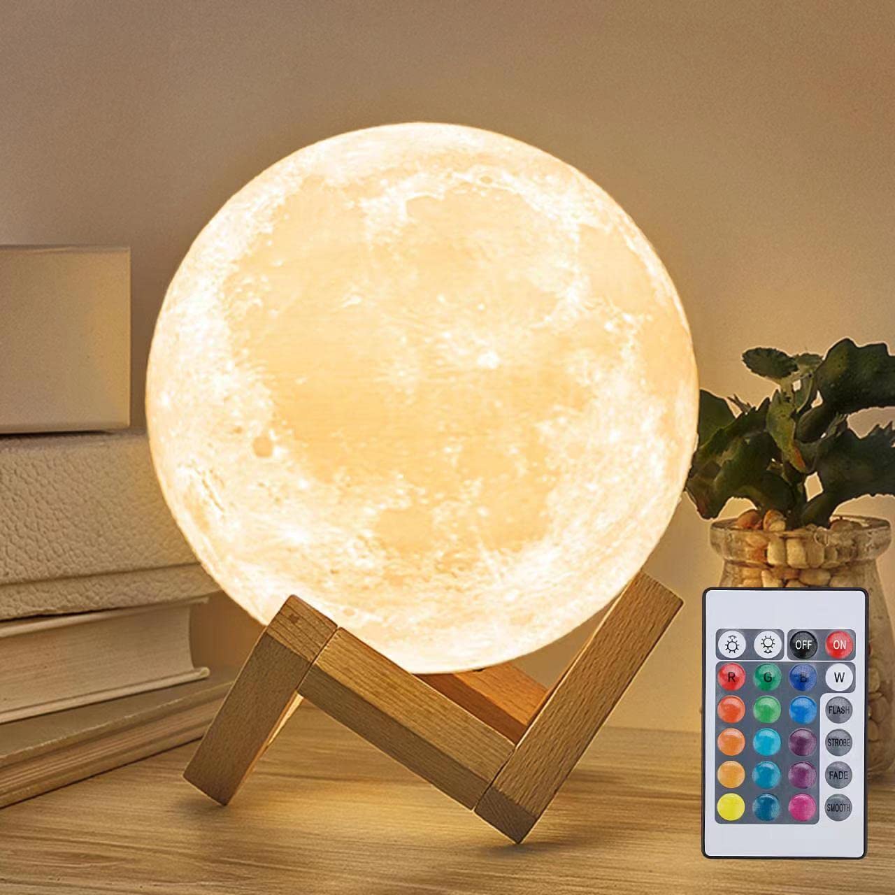 Mydethun 16 Colors Moon Lamp with 148 Combination Modes, Moon Light Christmas Day Gift, LED Night Light Lamp for Women, Kids, Gi