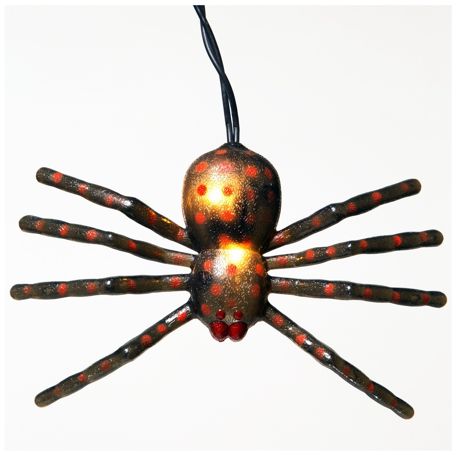 NOMA Halloween Spider Lights, 10 Spiders with 20 Clear Lights, Multicolor, Model V39061, Plastic