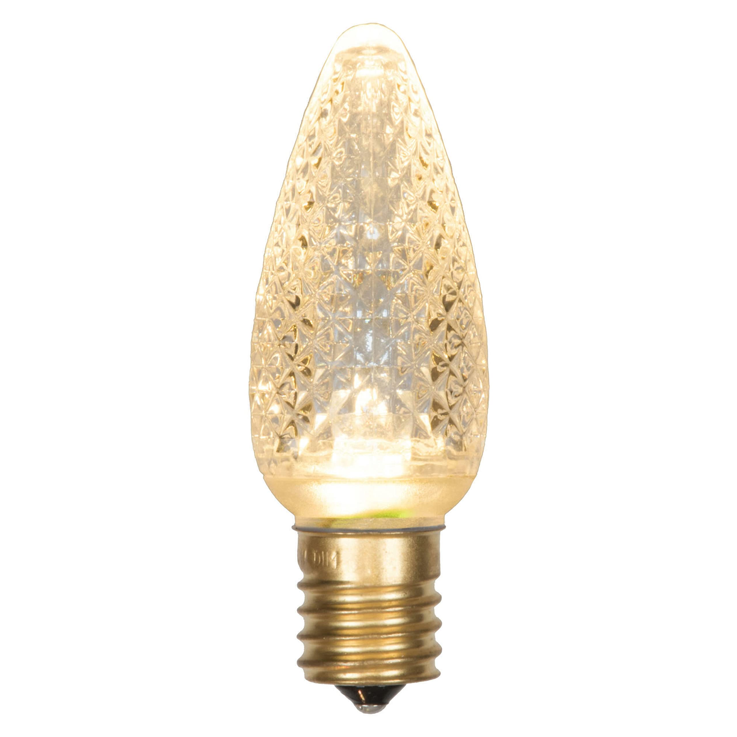 Vickerman C9 LED Twinkle Bulb, Sunny Warm White, CSA Approved, Model XLEDC9ST-25, Pack of 25