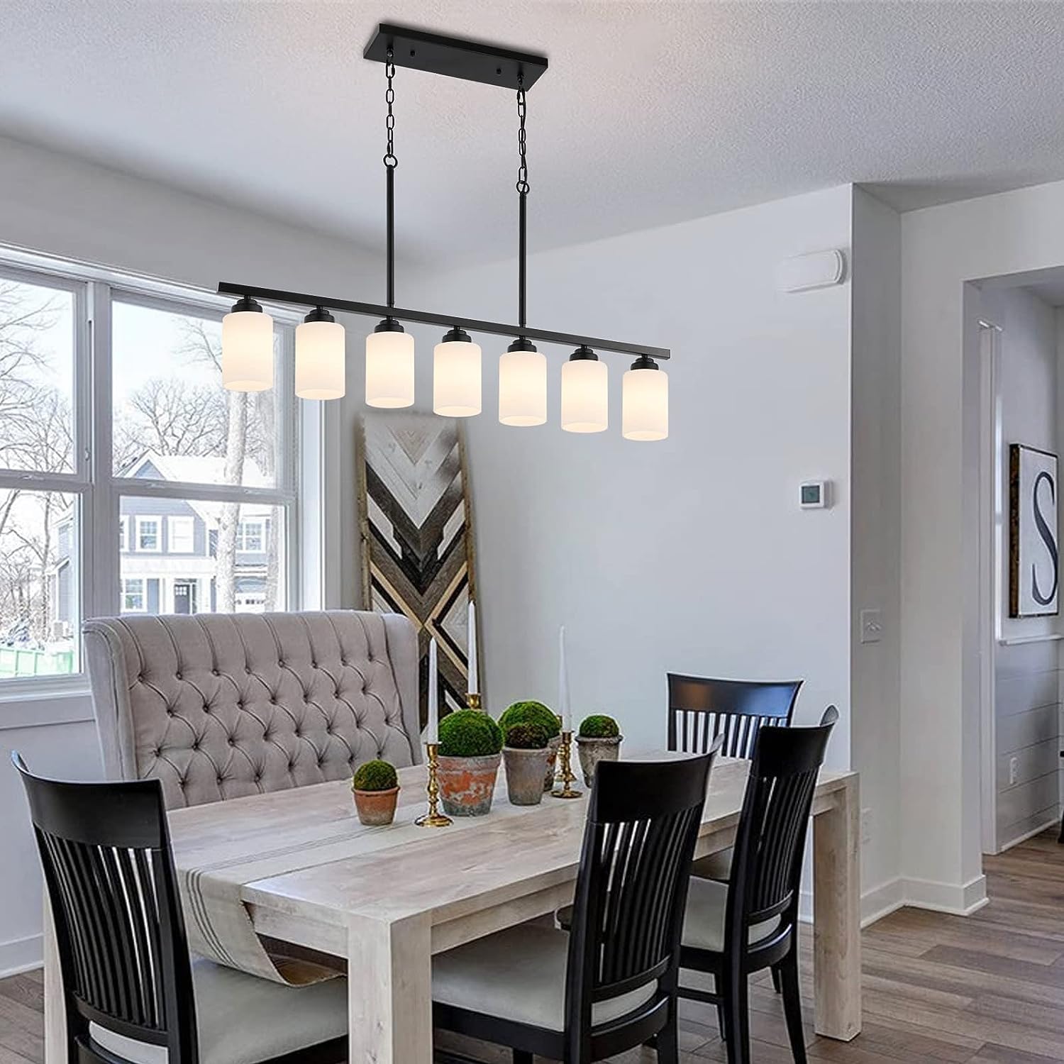 3 Pack White Frosted Glass Shade Covers, Glass Lamp Shade Replacements For Light Fixtures, 1-5/8-Inch Fitter Globes Lampshades F