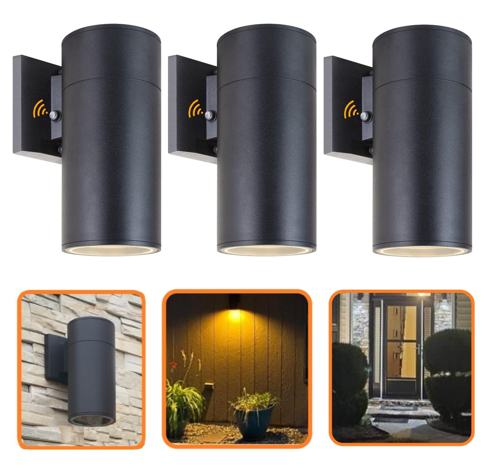 ZUUKOLE Dusk to Dawn Outdoor Lighting, Exterior Lights -ETL Listed, Aluminum Anti-Rust Waterproof Wall Mount Cylinder Design, 1-