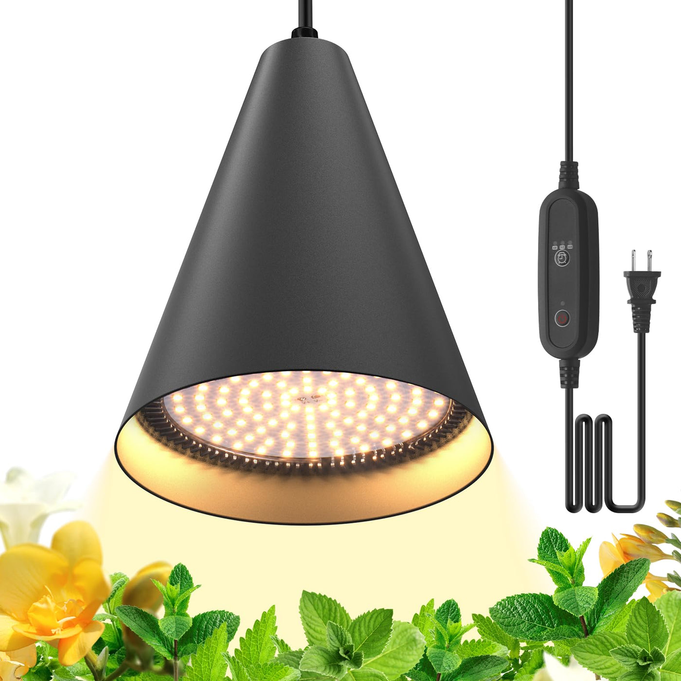 light bulbs for grow lights Bstrip 50W Double-Head LED Grow Light Bulb, Full Spectrum 3000K, Black – Lightsdaddy