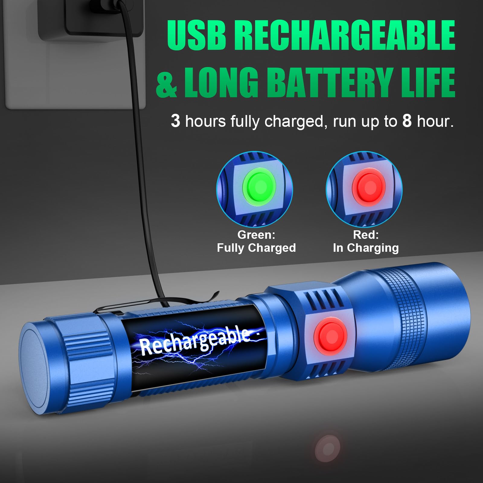 Blacklight Flashlights, 3 In-1 Uv Flashlight 1000 Lumens Rechargeable, 2Pack Magnetic Flashlight With Cob Led Work Light, 7 Mode