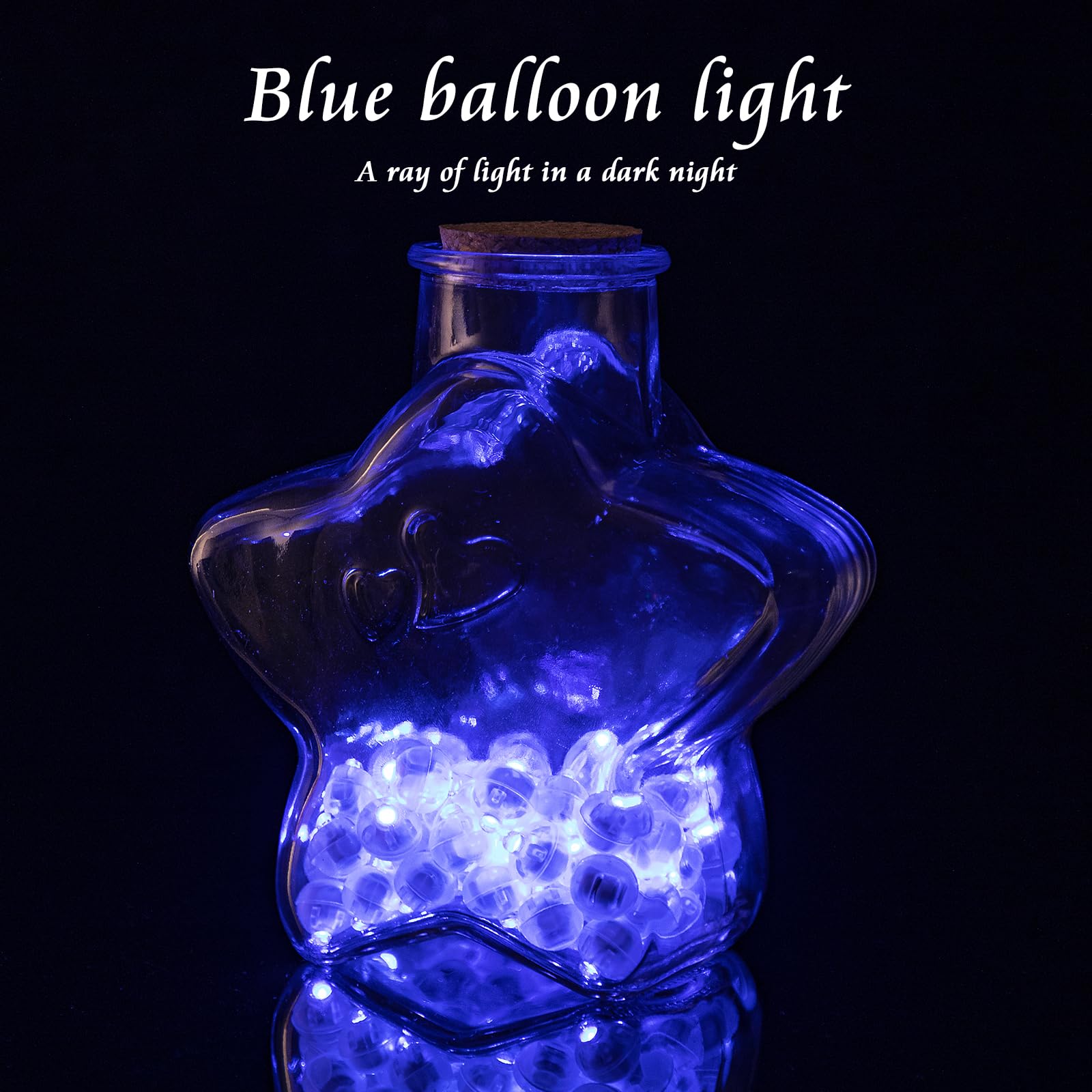 Chzk 100Pcs Balloon Lights Mini Led Lights Round Long Standby Time Multicolor Ball Light Paper Lantern Balloons Lights For Birthday Party Christmas Halloween Decoration (Blue, 100 Pcs With Hook)
