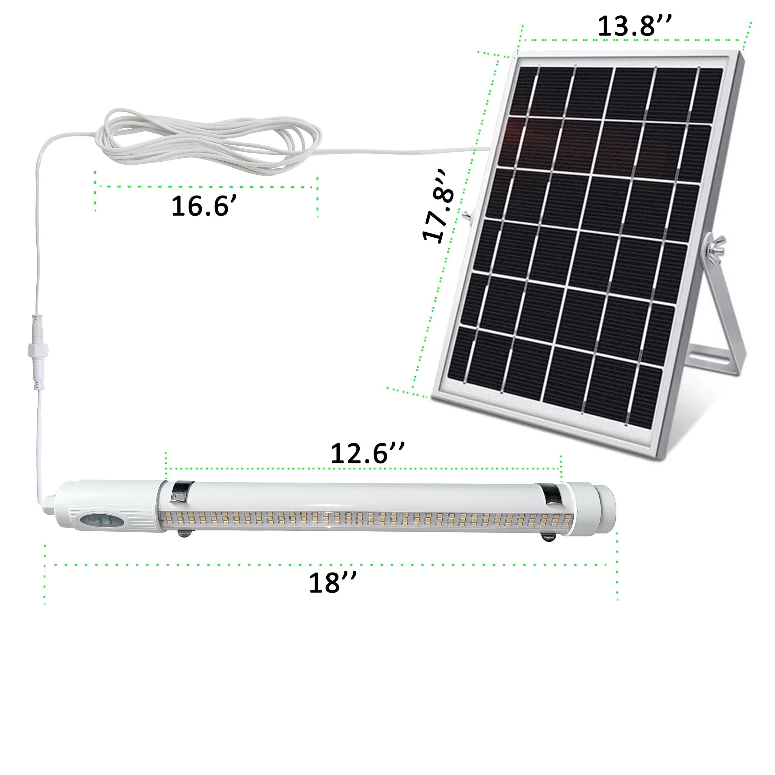 BestDrop Bright Solar Powered Grow Light - 200W Full Spectrum LED Lamp, Waterproof, Auto On/Off, Sunlike Growth for Indoor/Outdoor Plants