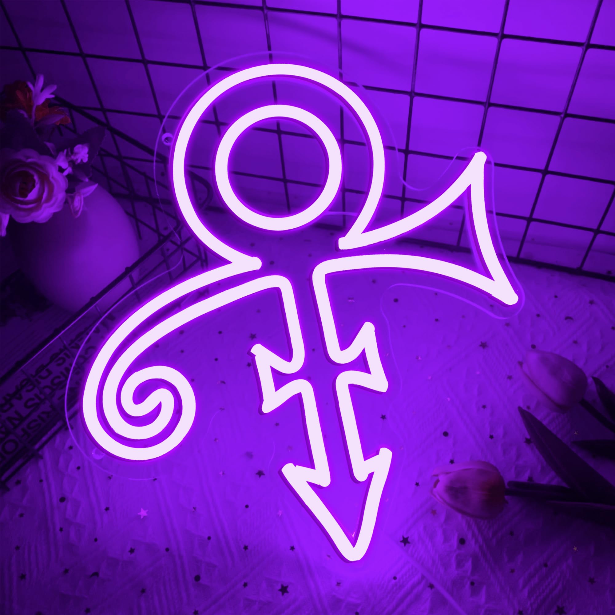 Gippro Prince Purple Neon Sign - Dimmable USB Light for Wall Decor, 13.3"x11.8", Perfect for Dorms, Bars, and Parties