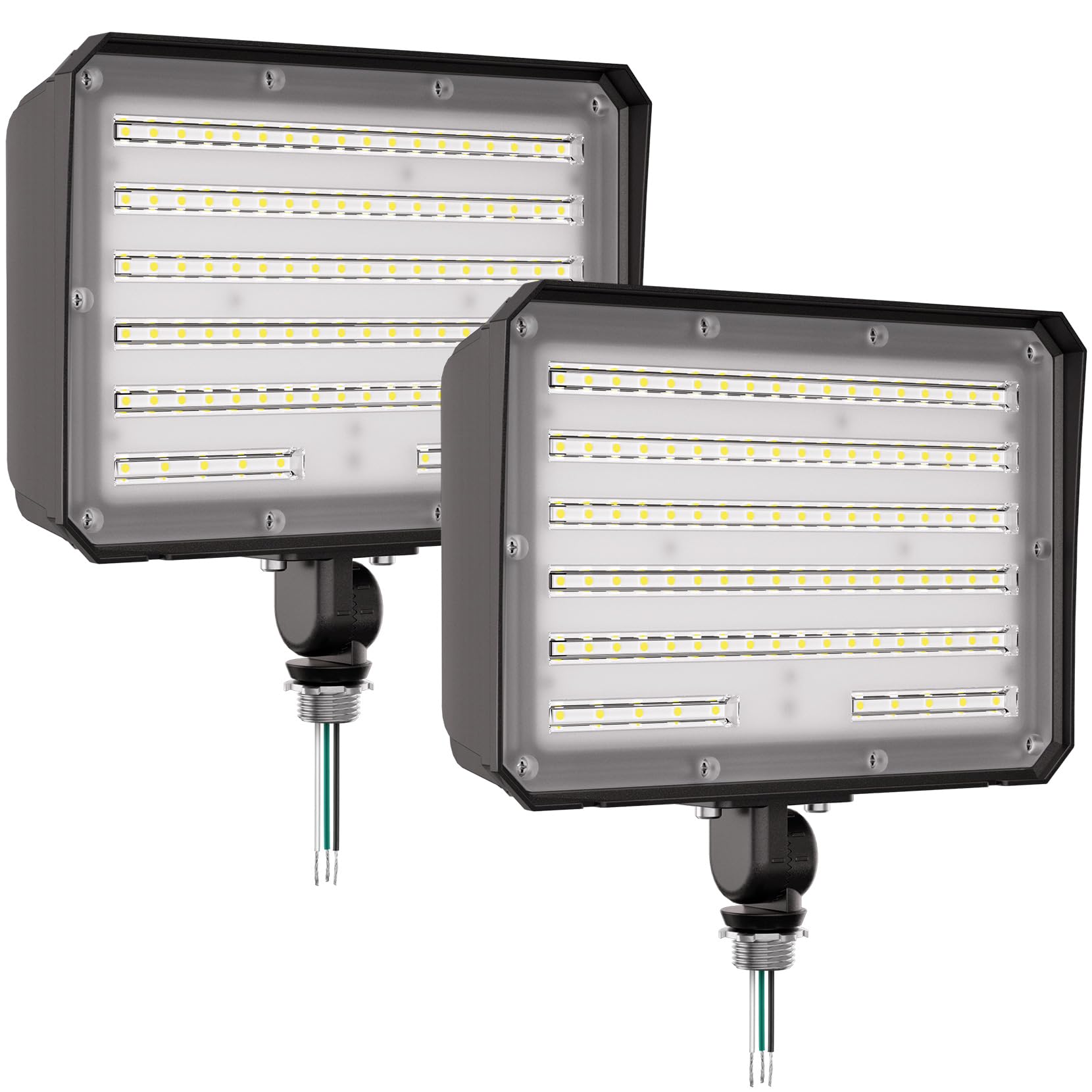 CINOTON 100W LED Flood Lights Outdoor, 14000LM IP65 Waterproof Outdoor Security Wall Light Fixture with 180?Knuckle for Warehous