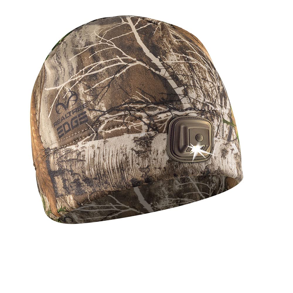 Panther Vision POWERCAP LED Hat Light 150 Lumens Rechargeable Fleece Beanie One Size Real Tree Edge 3.0 Model HLBR-9527