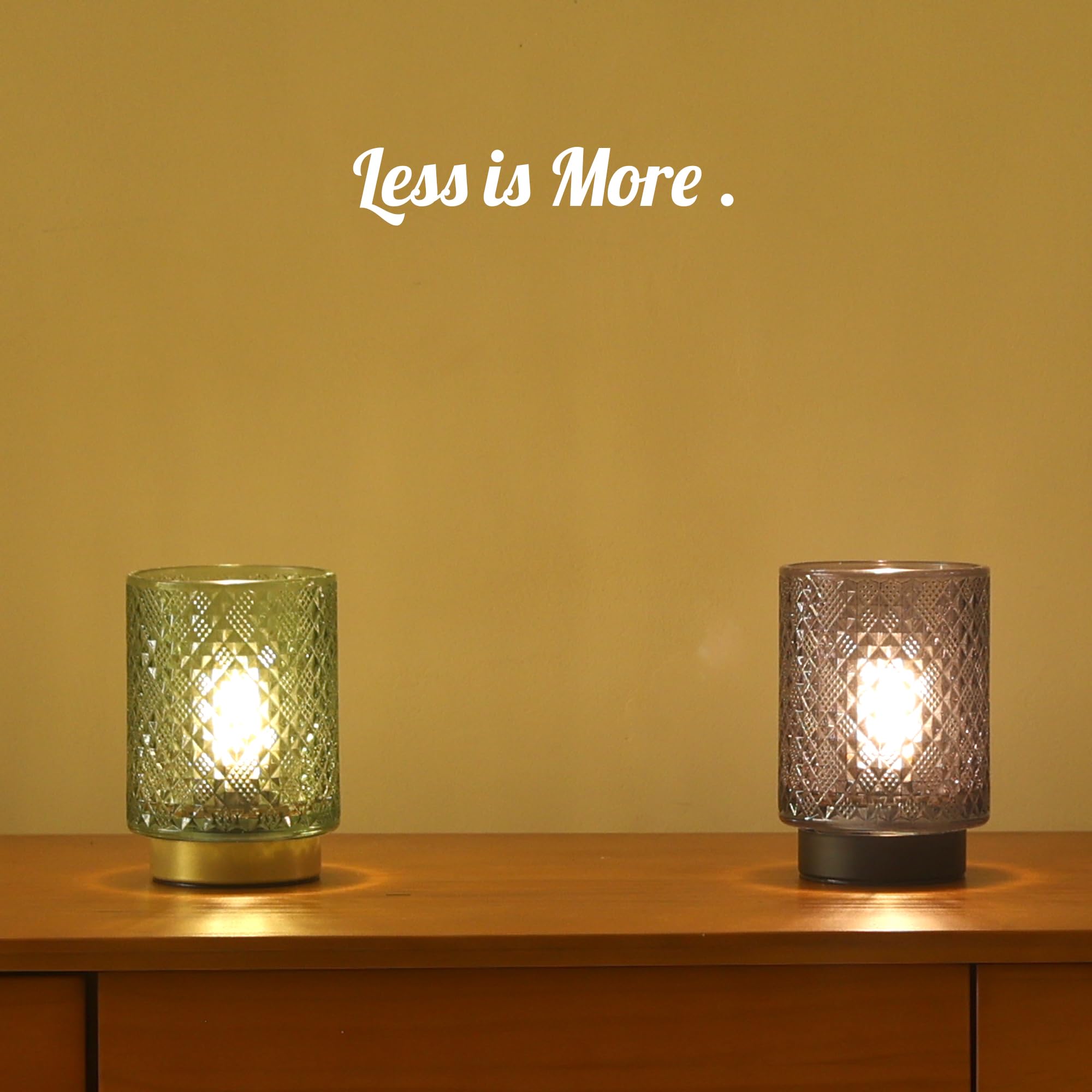 LUSHARBOR Battery Operated Lamp with Timer, Decorative Table Lamp, Diamond-Grey Design