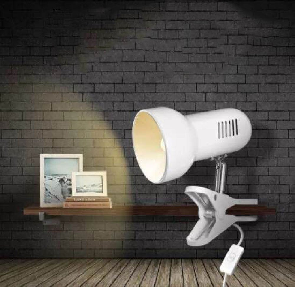 Sun-Rising Clip Lamp, 360° Rotation, Metal, 6inx4.53inx6.8in, Black, Model SUN-18560019, Portable Book Reading Light