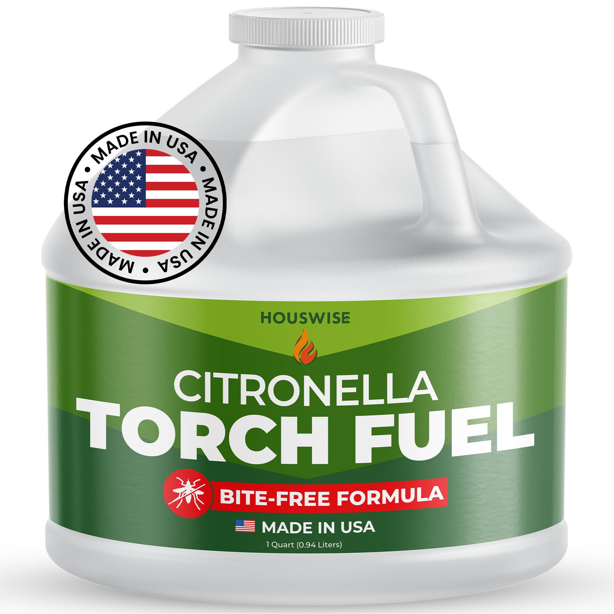 Houswise Torch Fuel - Citronella Oil for Outdoor Torches - 1 Gallon - Clear