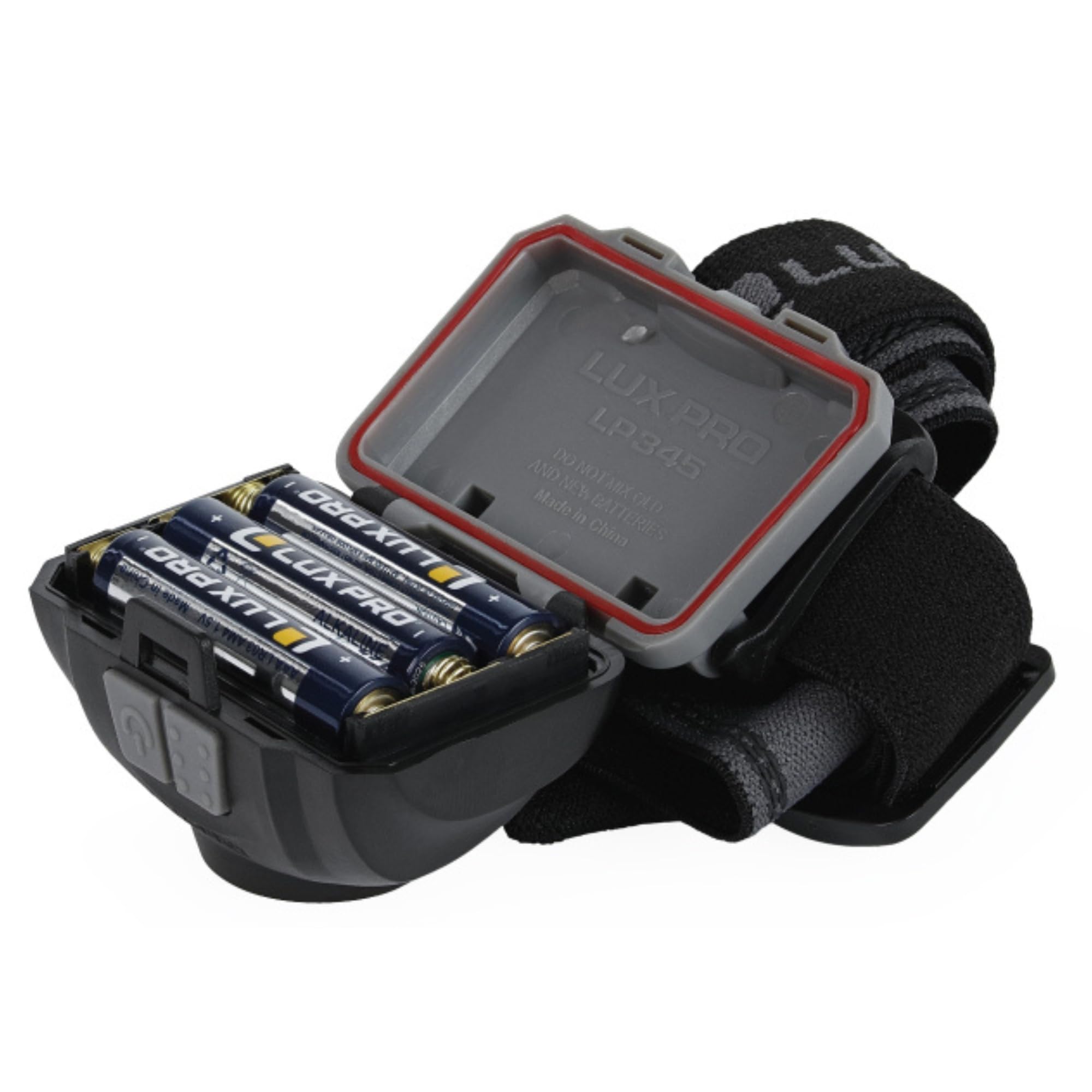LUXPRO LED Headlamp - 300 Lumen Bright Light for Camping & Hiking - 6 Modes - IPX4 Waterproof - Model LP345V2 - Black