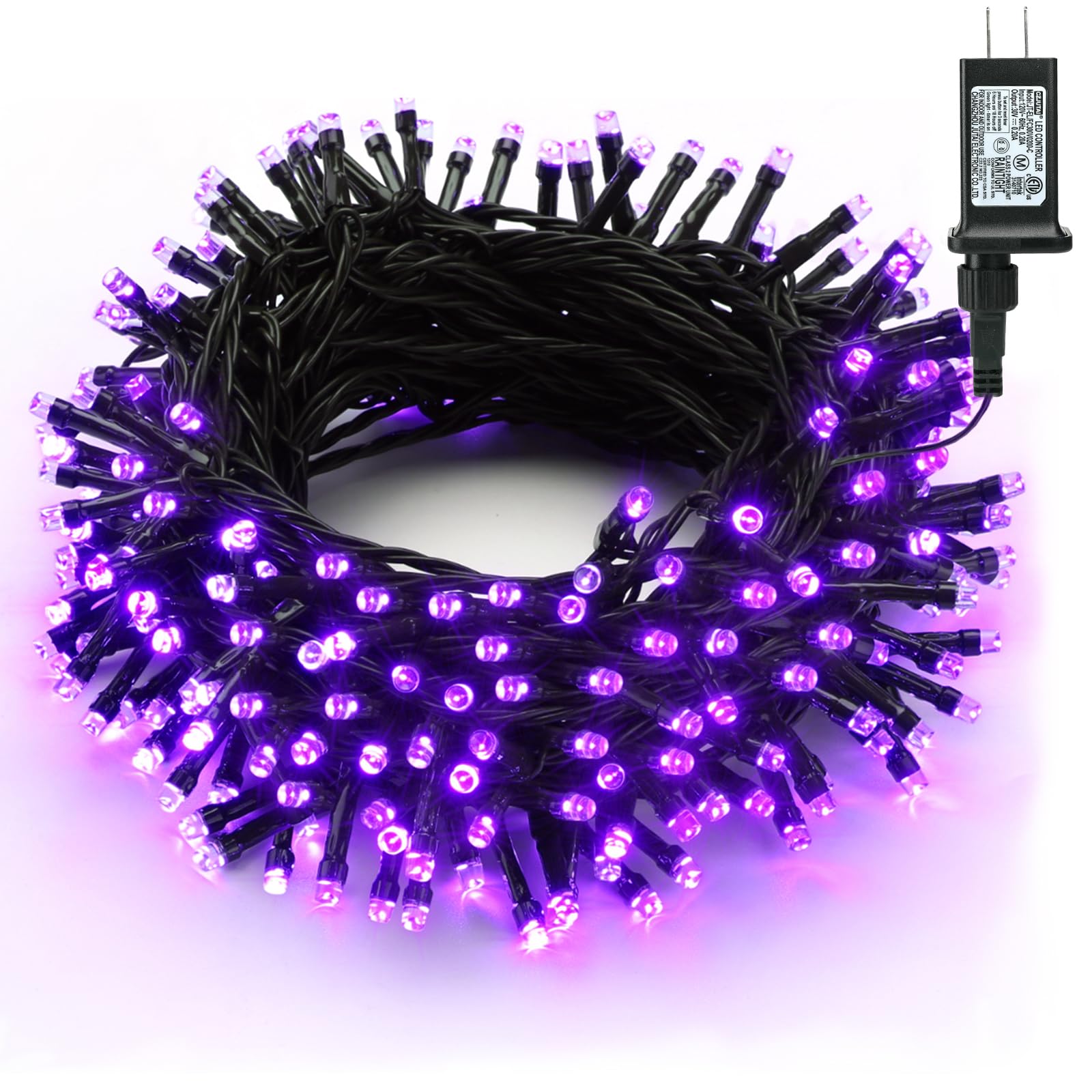 Brizled Purple Halloween String Lights, 240 LED, 78.74ft, Waterproof, 8 Modes, Model GP-SW290DC0209-IP44