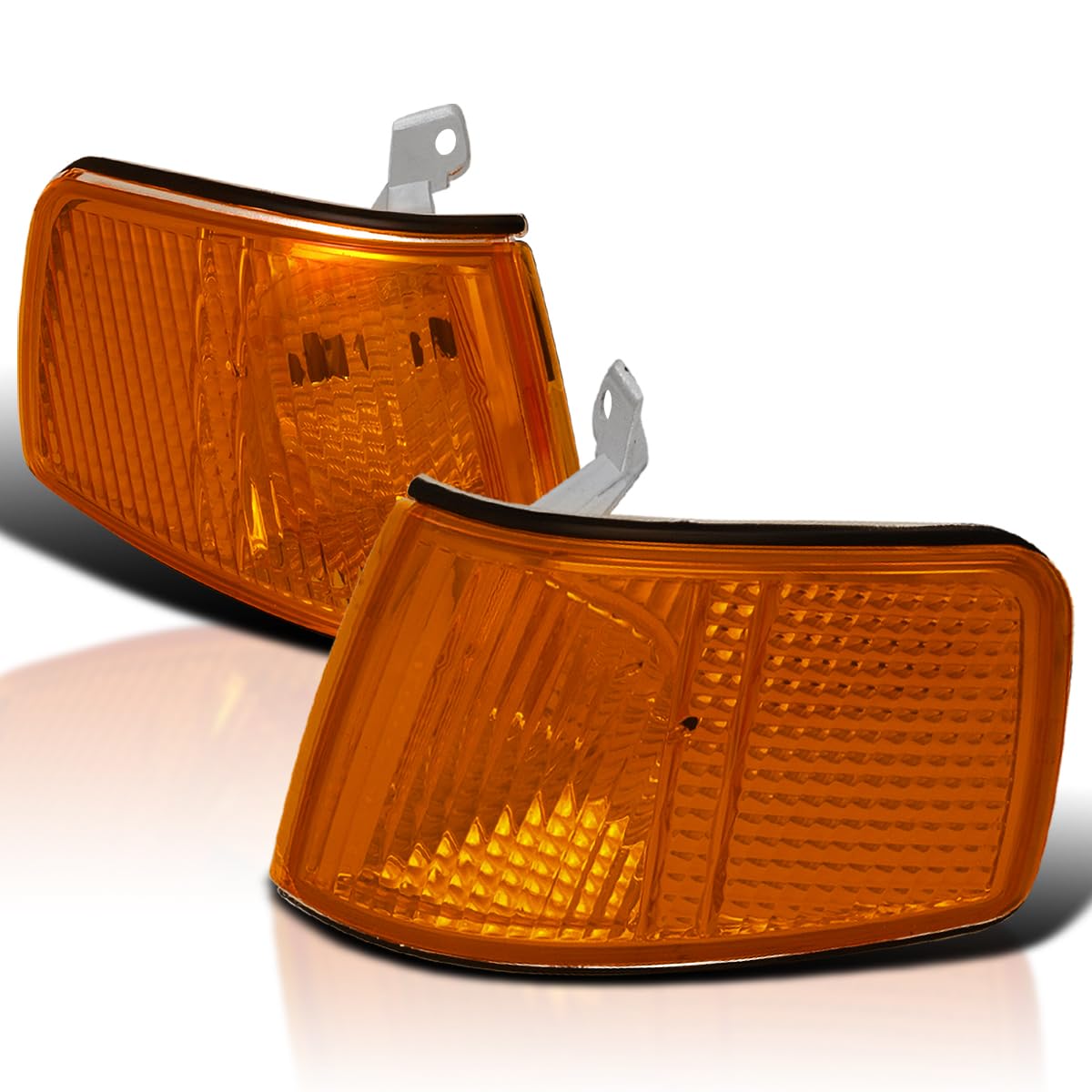 Spec-D Tuning Amber Lens Corner Lights Compatible With Honda Crx 1990-1991 L+R Pair Assembly