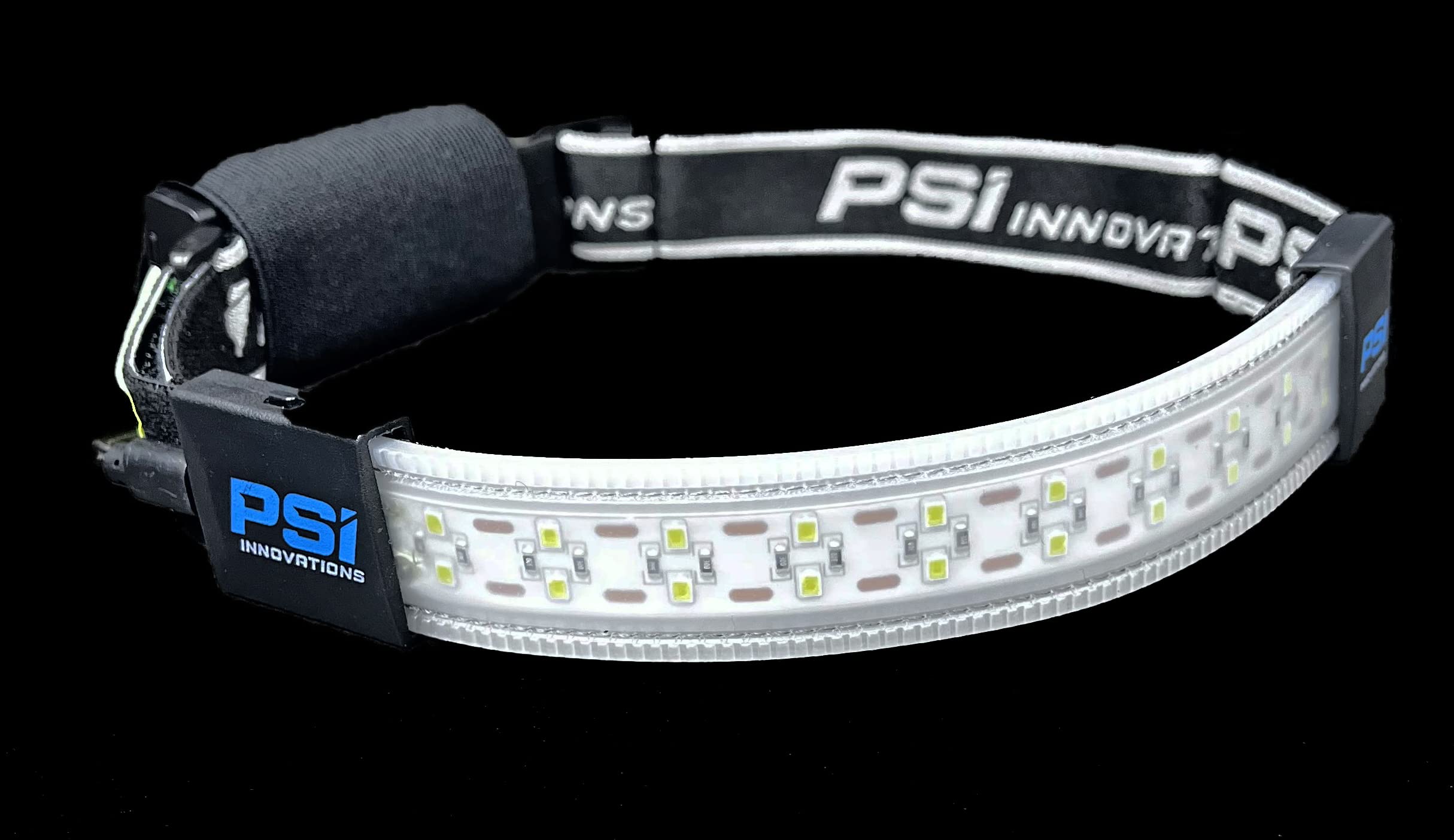 PS DIRECT PRODUCTS Headlamp Plus LED Flashlight - Lightweight, Water-Resistant, Elastic Headband, Model HL101, Gray/Black