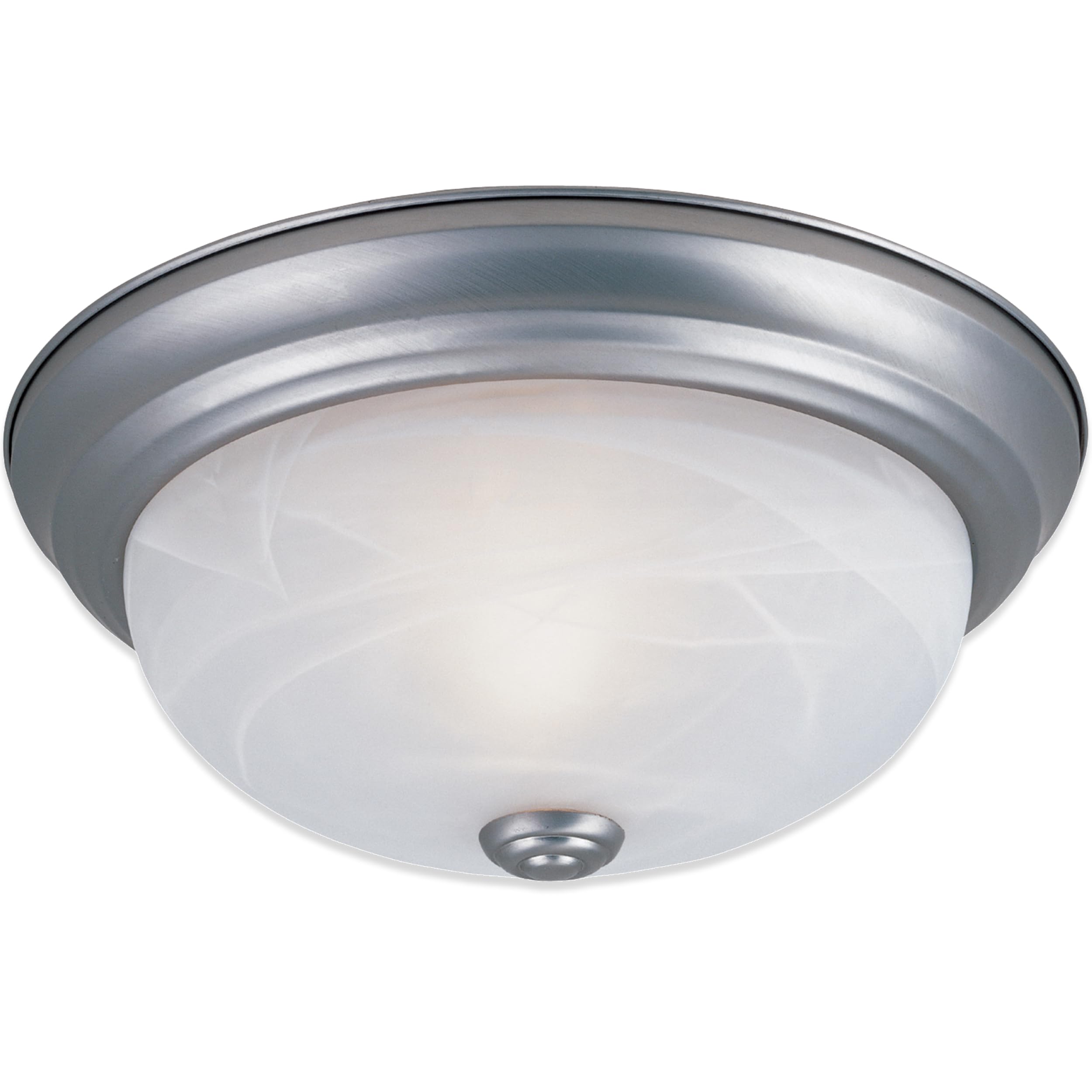 DESIGNERS FOUNTAIN 2-Light Flush Mount Ceiling Light, 11 in, Pewter, Glass, Model 1257S-PW-AL