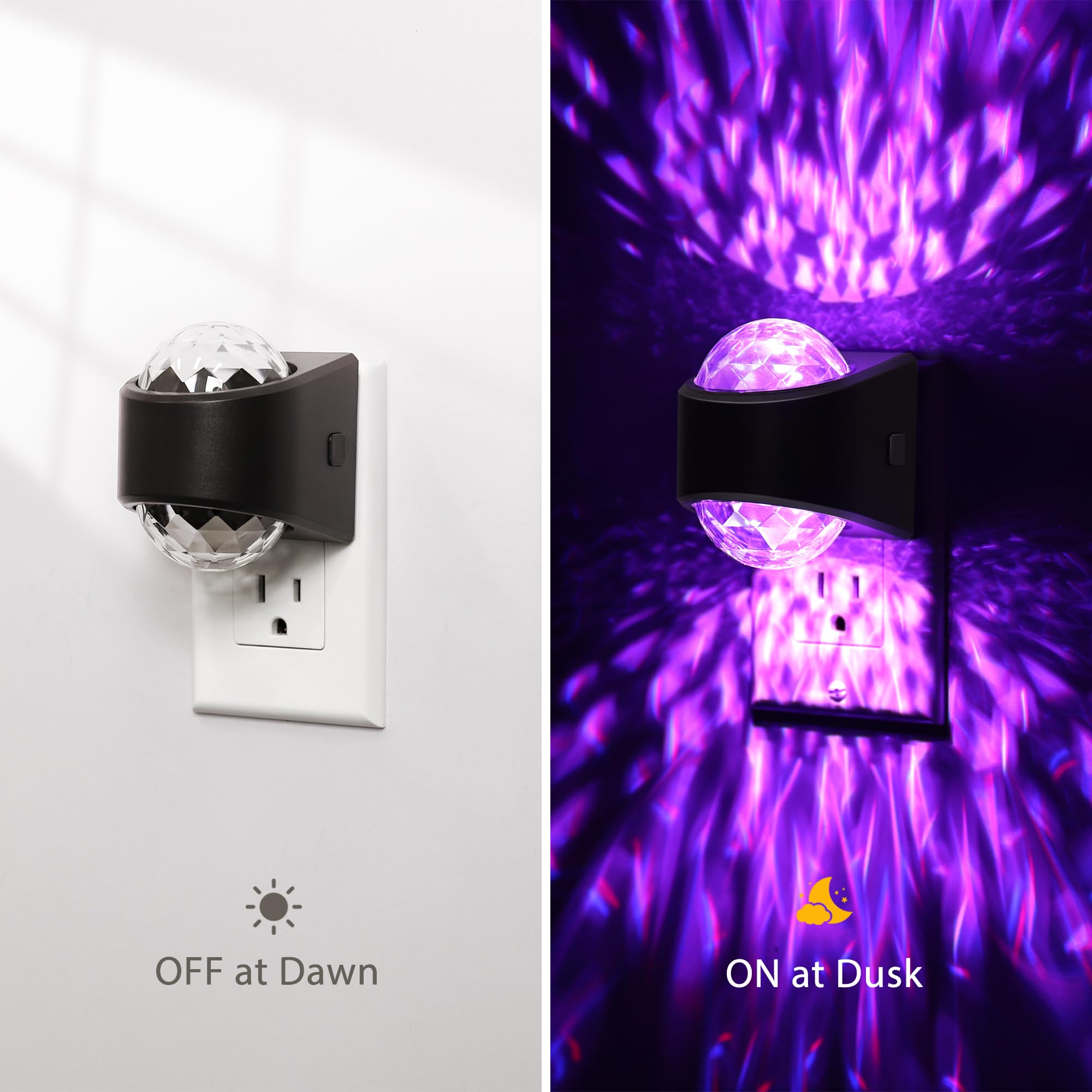 Briignite Night Light Projector for Kids - RGB Star Projector with Dusk to Dawn Sensor, Model BRGY20709US, Ideal for Bedroom and Gaming Room Decor