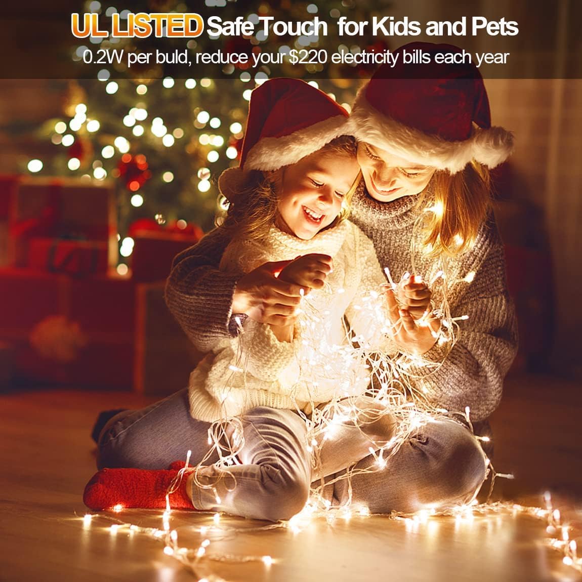 Jxledayy 1000 Led Warm White Christmas Lights - 403 Ft Waterproof Fairy String Lights