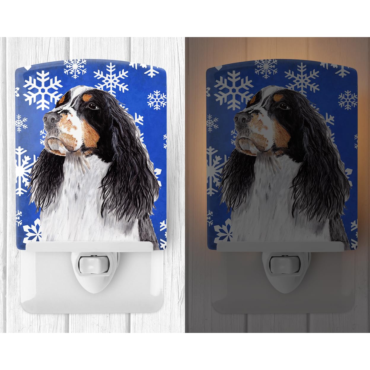 Carolines Treasures Ceramic Night Light, Springer Spaniel, UL-Certified, 6x4x3in, Multicolor, Model SC9361CNL