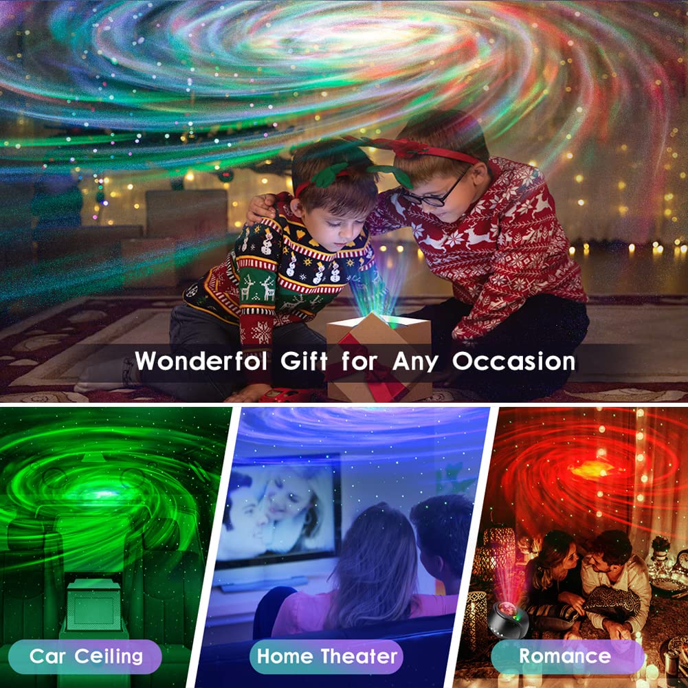 Star Night Light Projector - Starlight Projector With Remote Control, Timer &Bluetooth Speaker, Aurora Borealis Light Projector