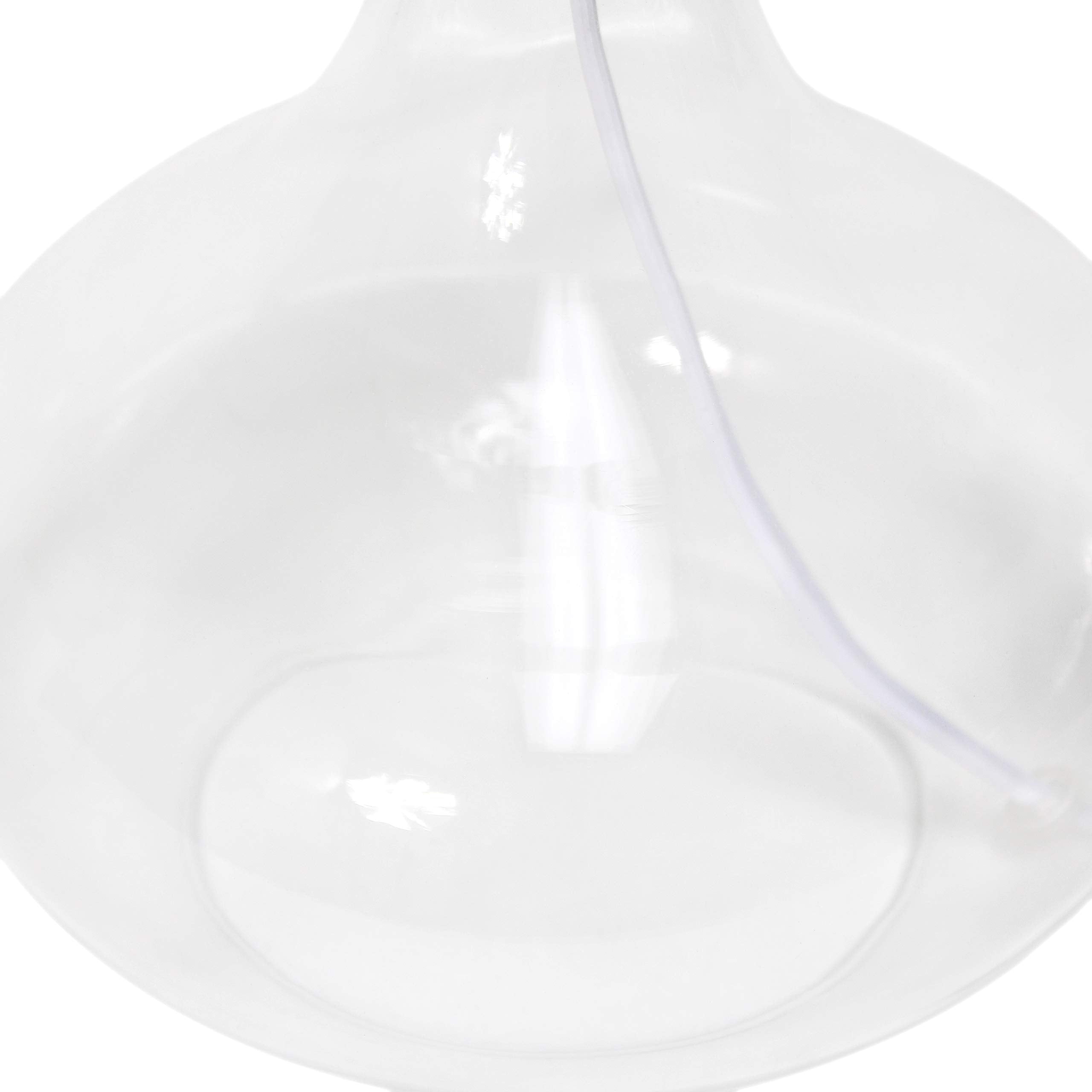 Simple Designs Lt2063-Clw Small Glass Raindrop Bedside Table Lamp With White Fabric Shade, Clear
