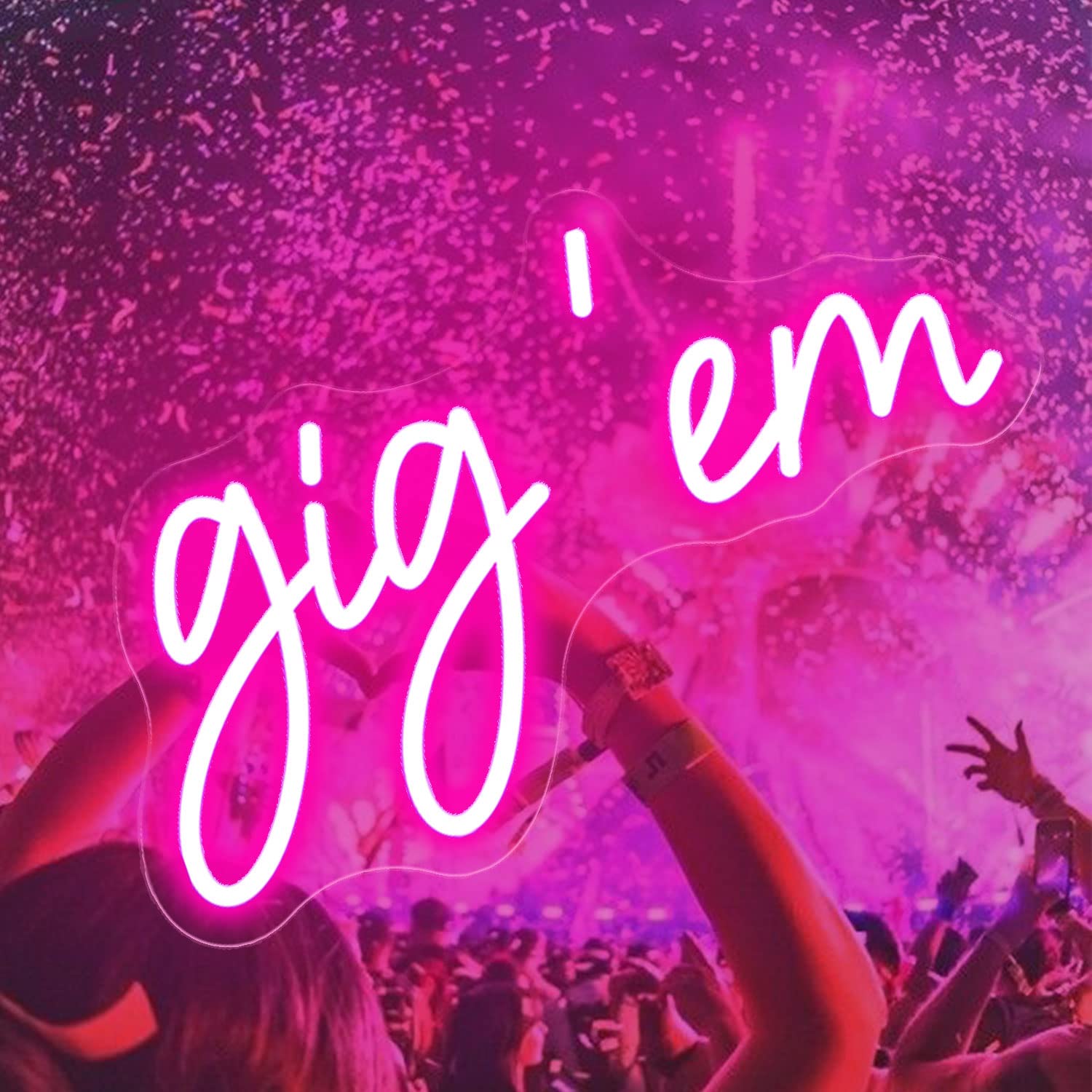 Gigem Aggies Neon Sign Pink Led Neon Light Signs For Wall Decor Usb Operated Concert Girls Dorm Room Decoration Beauty Texas A&M University Wall Art Birthday Gifts For Women 16X9.69
