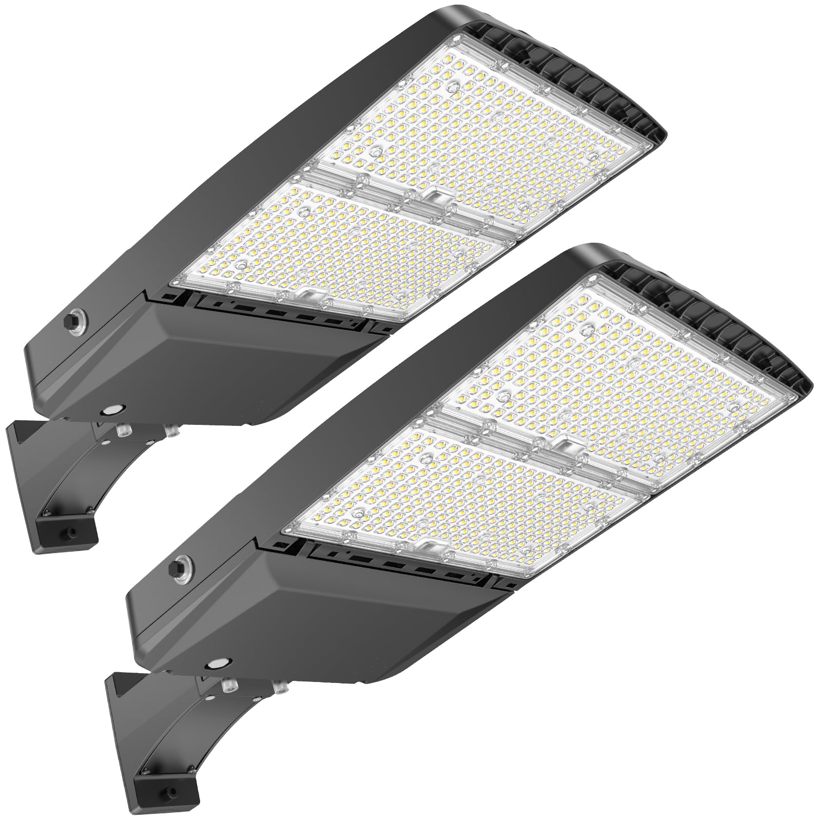 HYPERLITE Parking Lot Lights 300W: 2Packs 45000LM 5000K LED Parking Lot Lights Outdoor with Photocell-UL Listed Commercial Stree
