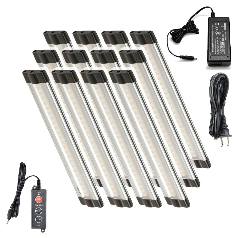Lightkiwi T1018 6 Inch Warm White Modular Led Under Cabinet Lighting - Pro Kit (12 Panels)