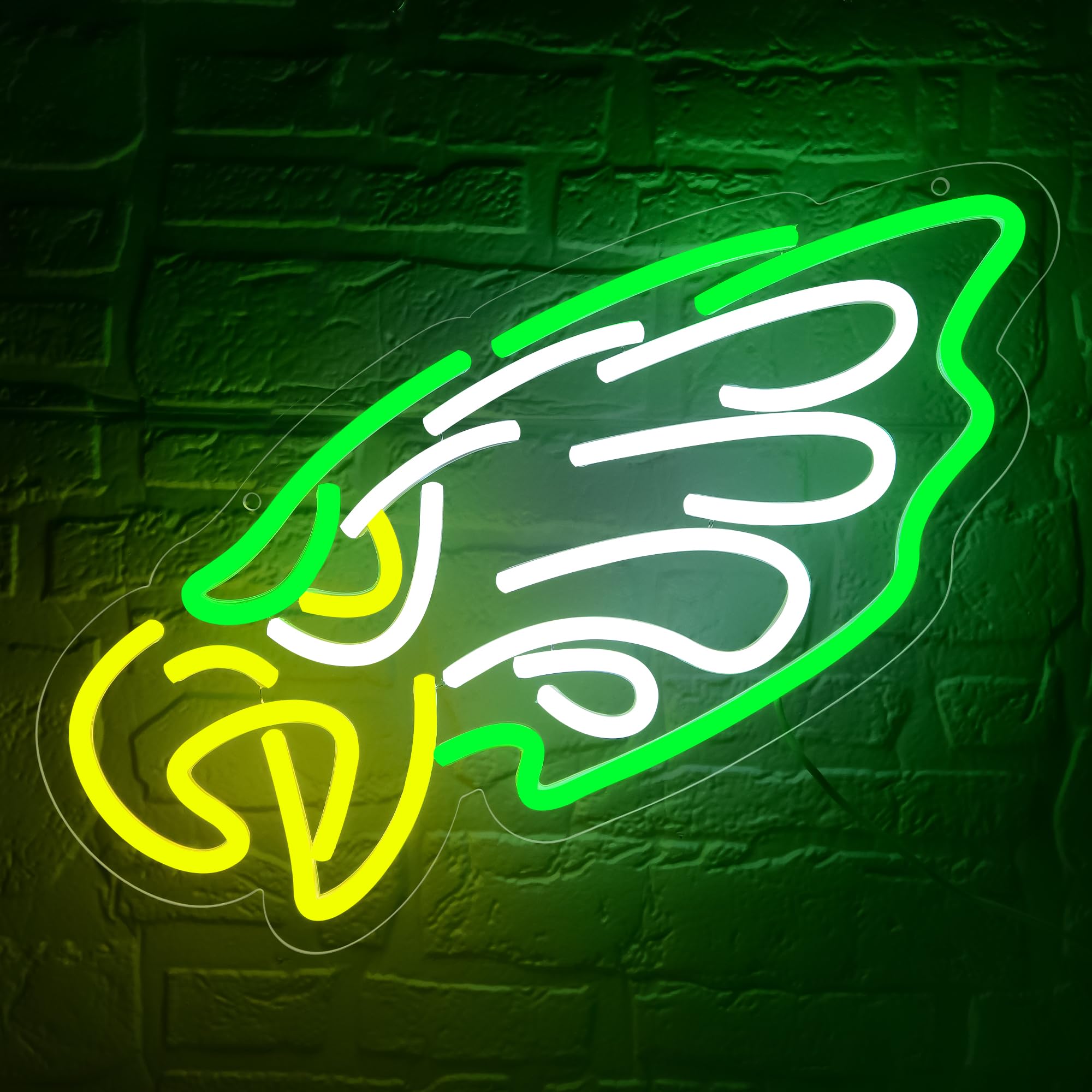 Football Neon Sign For Wall Decor Football Team Led Neon Light For Man Cave Birthday Gifts For Rugby Fans Green Light Up Sign For Bedroom Party Club Bar Dorm Size16.5 * 7.4In(Zyld269)