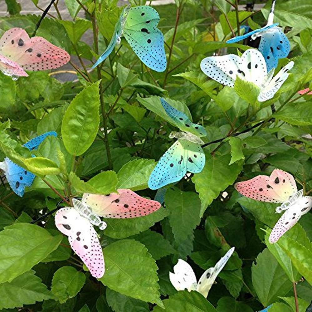 Berocia Solar Butterfly String Lights, 12 LED Waterproof, Model GL-10955, Outdoor Indoor Decoration