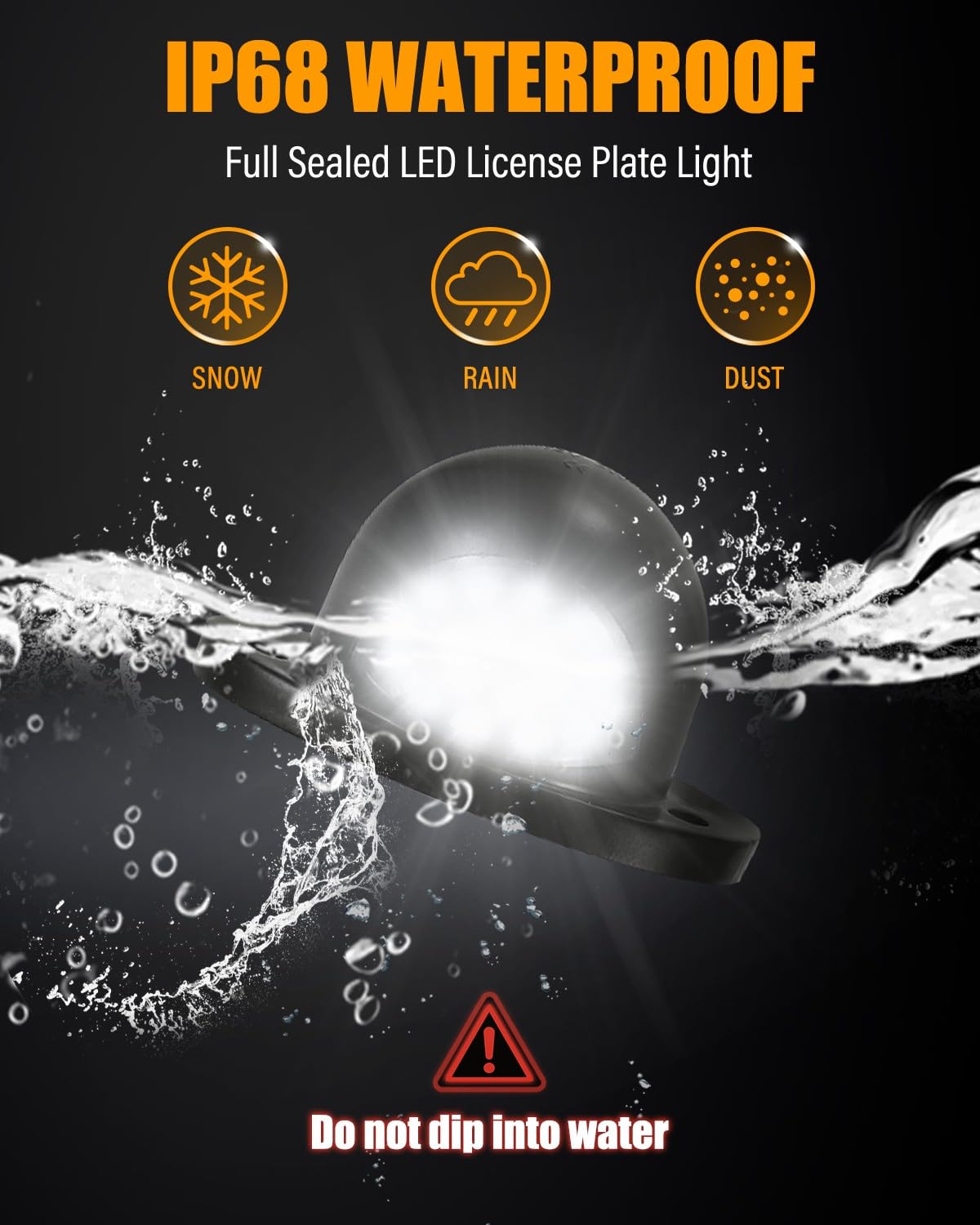 LESAUCE LED License Plate Light, 6000K White, Tag Lamp Assembly Replacement for Dodge Ram 1500 2500 3500, 1994-2001, Pack of