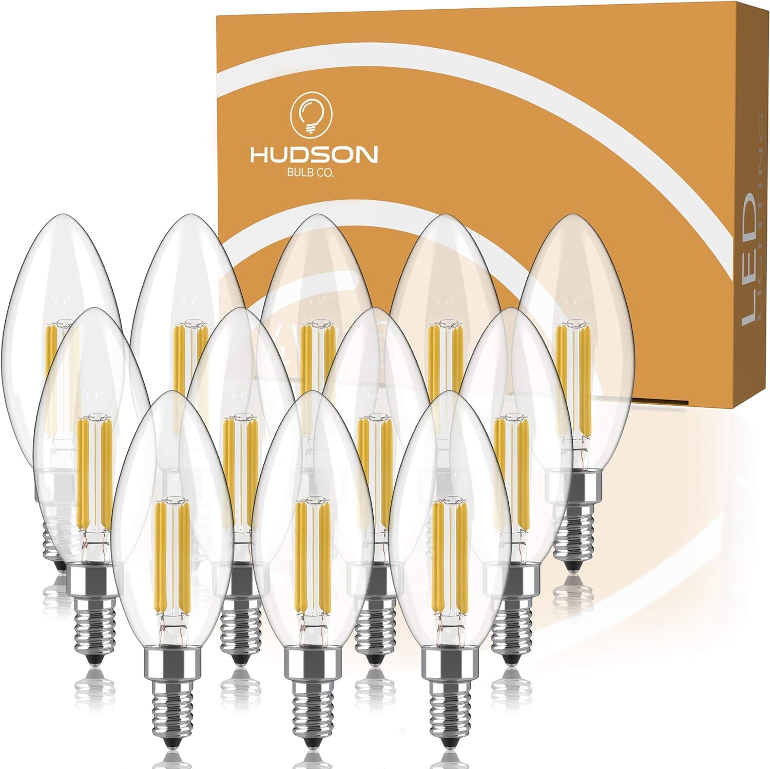 Dimmable E12 Led Candelabra Bulb Set - 4W, 40W Equivalent - 2700Kwarm Light Vintage Style Candle Lightbulb For Chandelier, Ceili