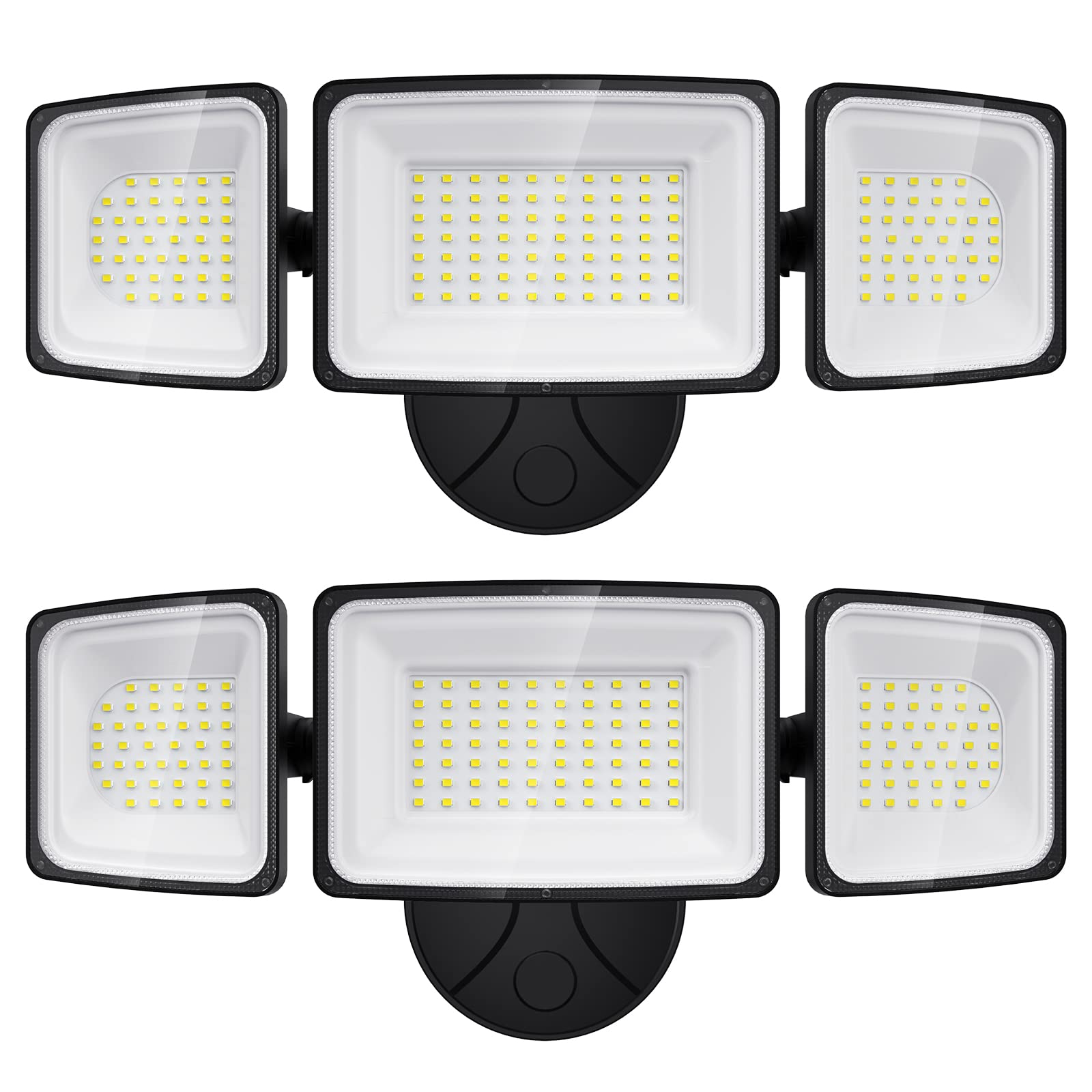Onforu 100W Outdoor Flood Lights, 9000LM, 6500K LED, 3 Adjustable Heads, IP65 Waterproof, Black, Model BDB100-3, 2