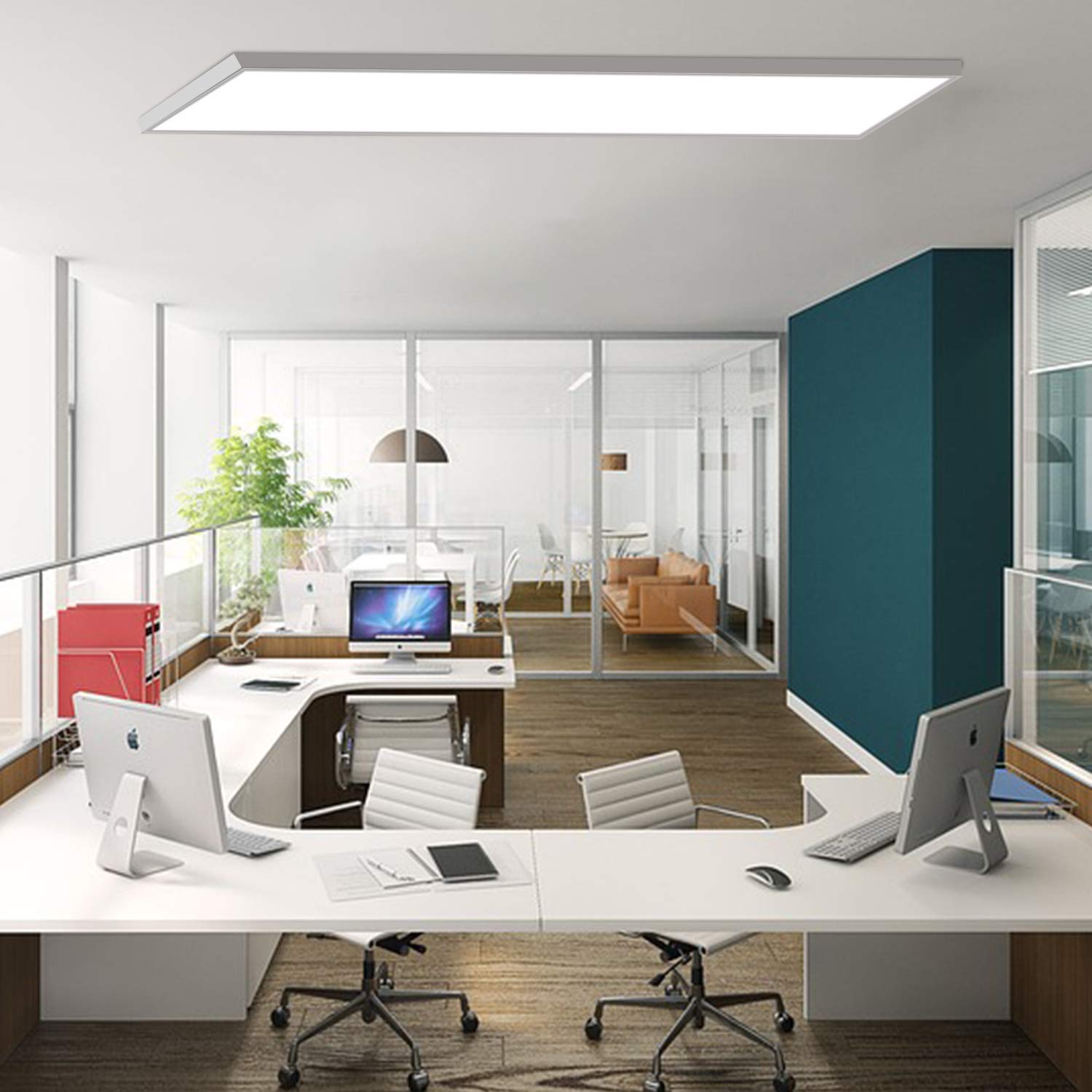 Zevnico 4X1Ft Surface Mount Kit - Aluminum Bracket For Led Flat Panel & Troffer Lights (2 Pack)