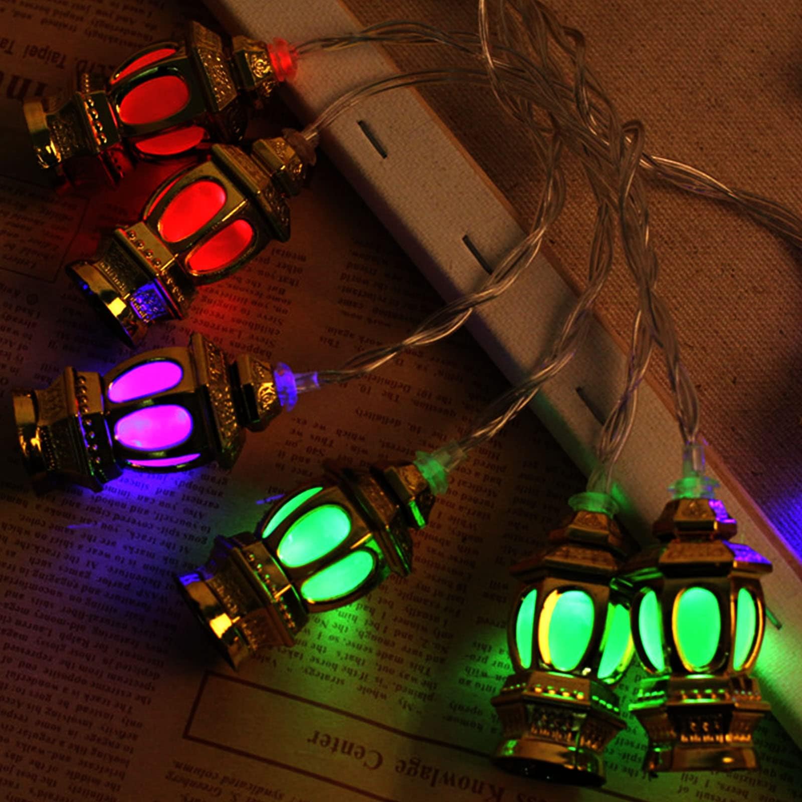 Svepndic 9.8Ft 20Leds Ramadan Eid String-Lights Mubarak Islam Decorative Leds Strings Lights Indoor Outdoor Home Decoration For Muslim Islamic Home Garden Decor (Lantern)