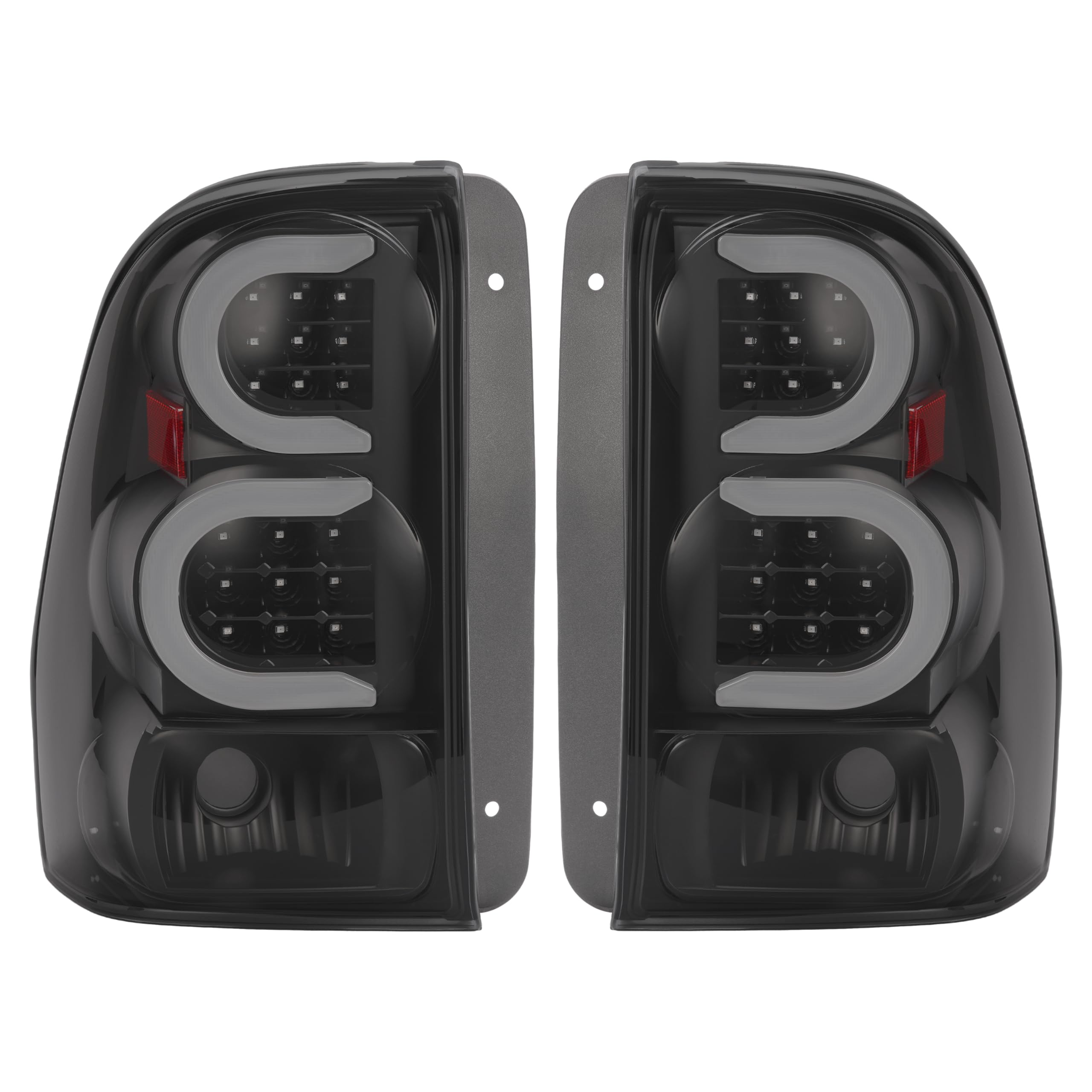 HECASA LED Tail Lights for 2002-2009 Chevy Trailblazer - Smoke Lens, Black Housing, Model MO-3454