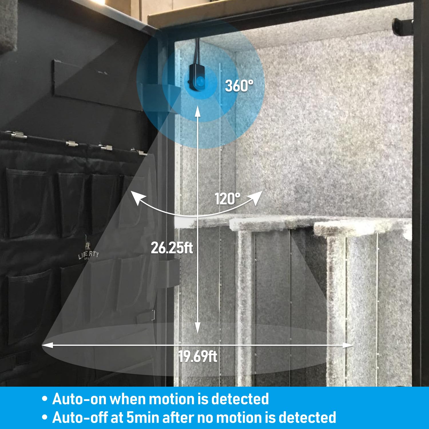 Torchstar Led Safe Lighting Kit 3Cct, (4) 12 Inch Linkable Light Bars + Motion Sensor + Ul Power Adapter, 600Lm, Input 100-240V,