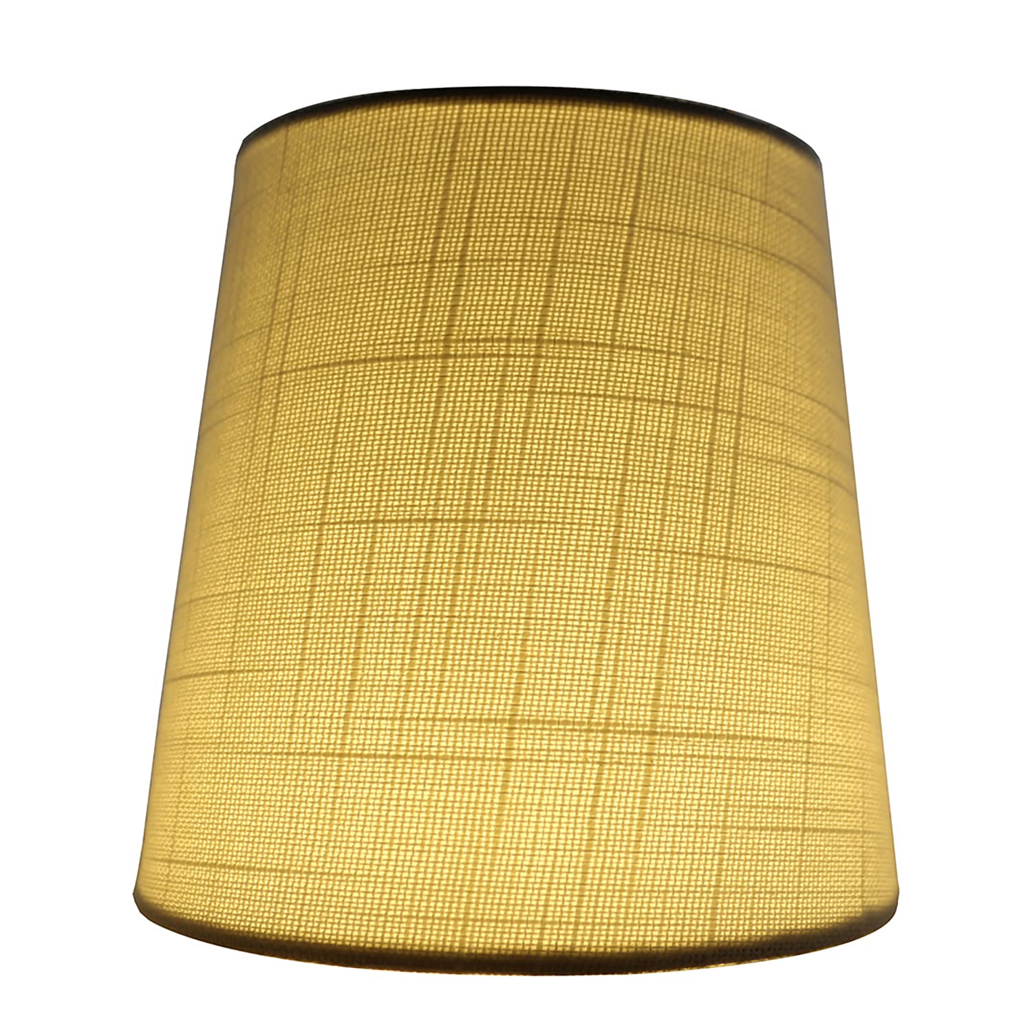 Meriville Set Of 2 Off White Linen Clip On Chandelier Lamp Shades, 4-Inch By 5-Inch By 5-Inch