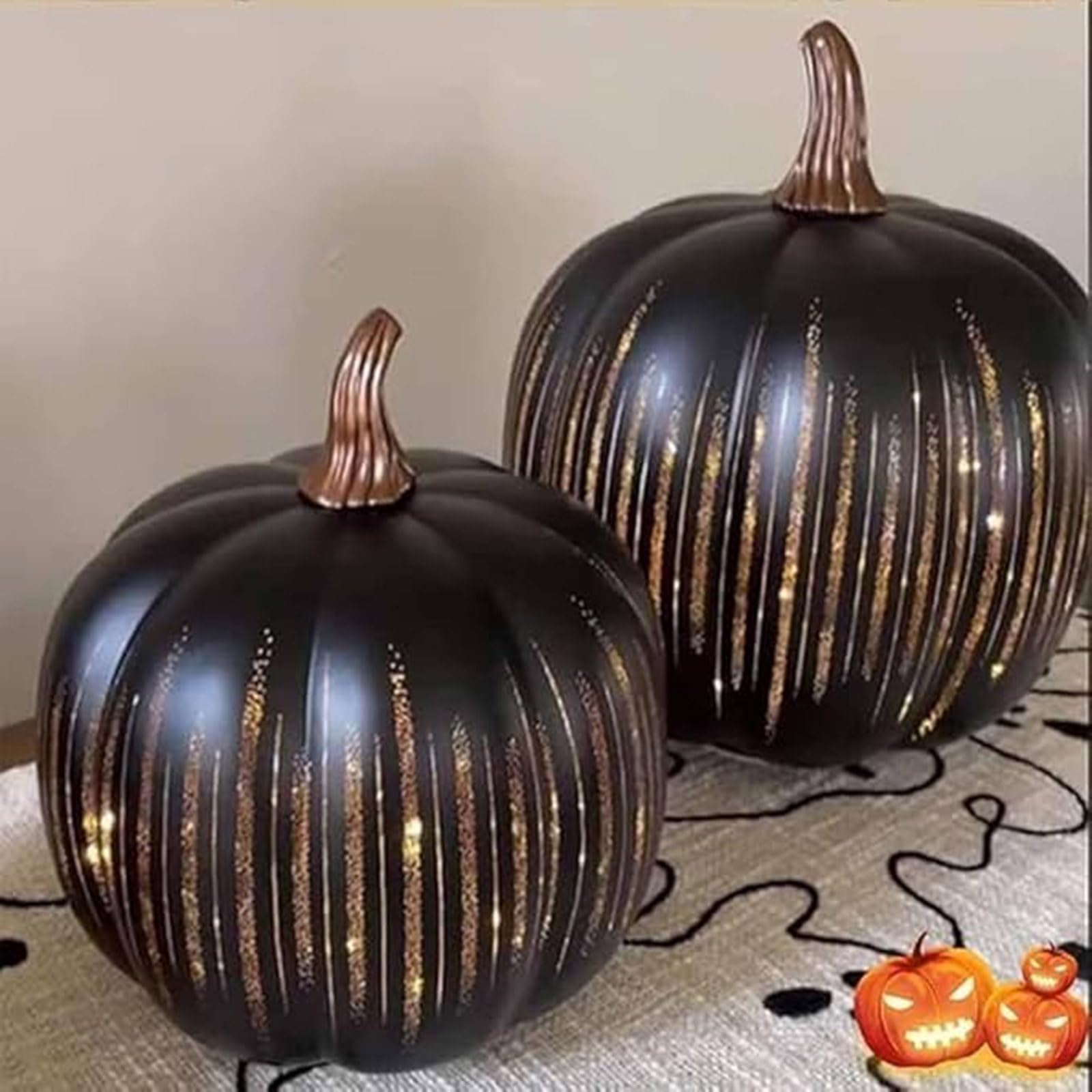 Starry Night Pumpkins, Cherishous Twinkle LED Light Pumpkins, Halloween Pumpkin Night Light, One-Button Control for Bedroom, Hal
