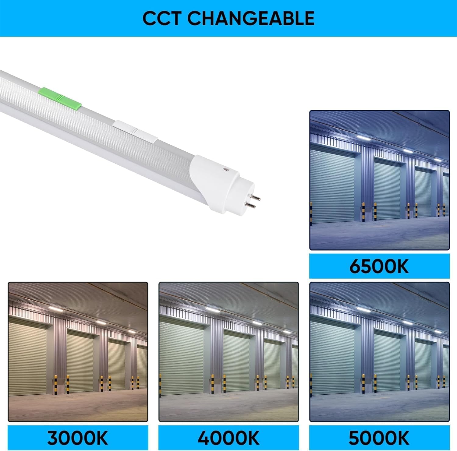 LED ENERGY PLUS 4FT T8 LED Tube Light 12W/15W/18W/22W Frosted Cover 12 Pack, 3000K/4000K/5000