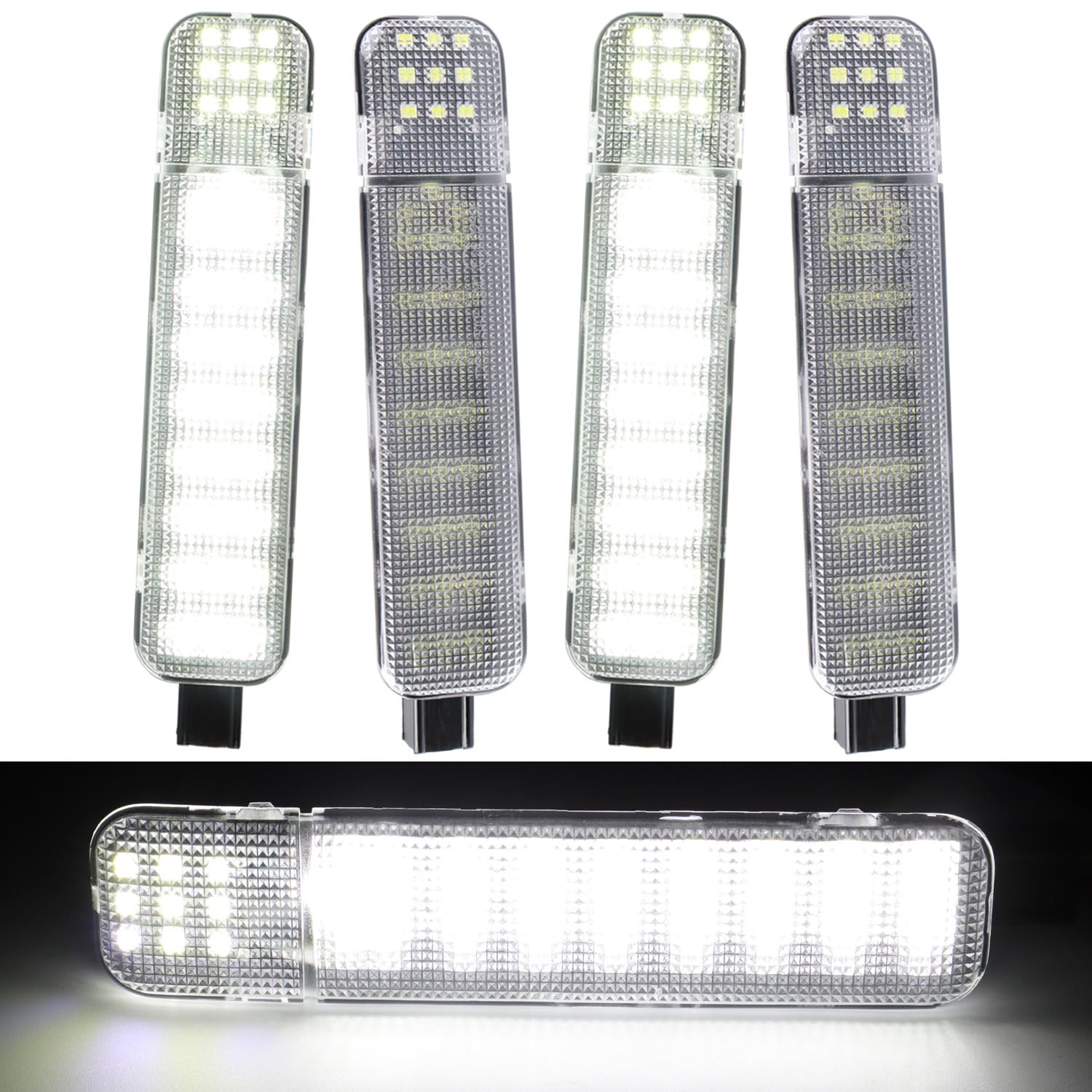 Afeisol White Led Side Door Panel Lights Courtesy Light Fit For Chevy Sierra Gmc C/K  Yukon Silverado 1500 2500 3500 Avalanche  Suburban  Hum-Mer H2 4Pcs Car Interior Panel Lighting